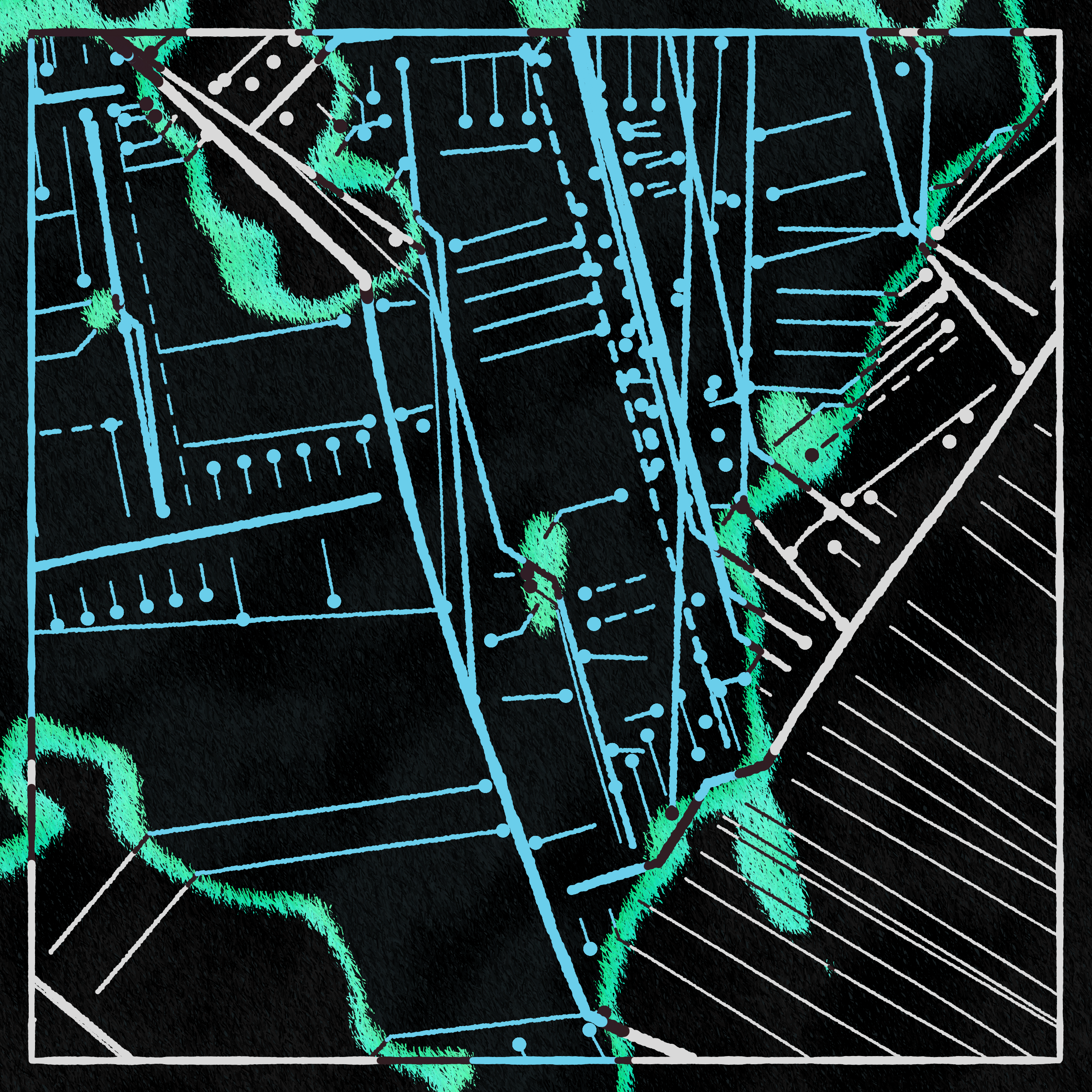 Art Blocks - Art Blocks v2 - Maps of Nothing #497 - NFT # 316000497