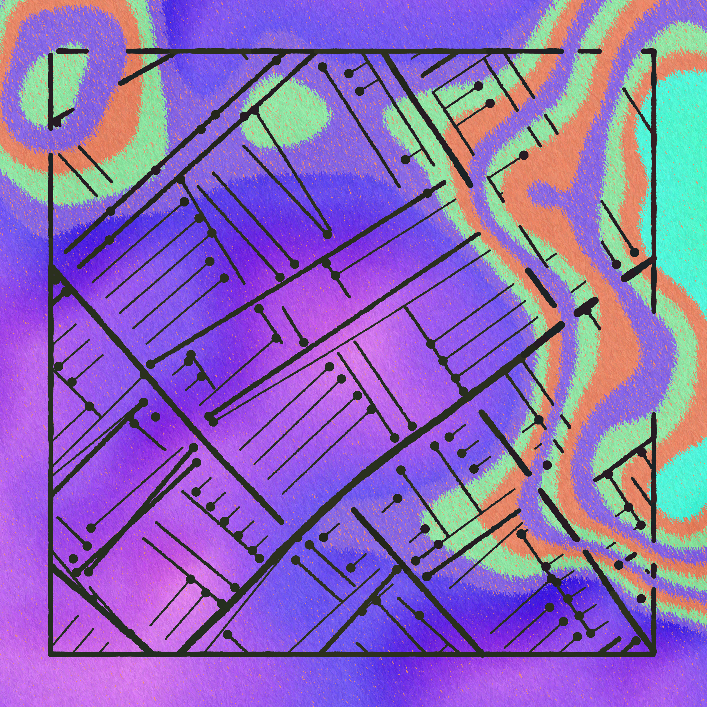 Art Blocks - Art Blocks v2 - Maps of Nothing #507 - NFT # 316000507