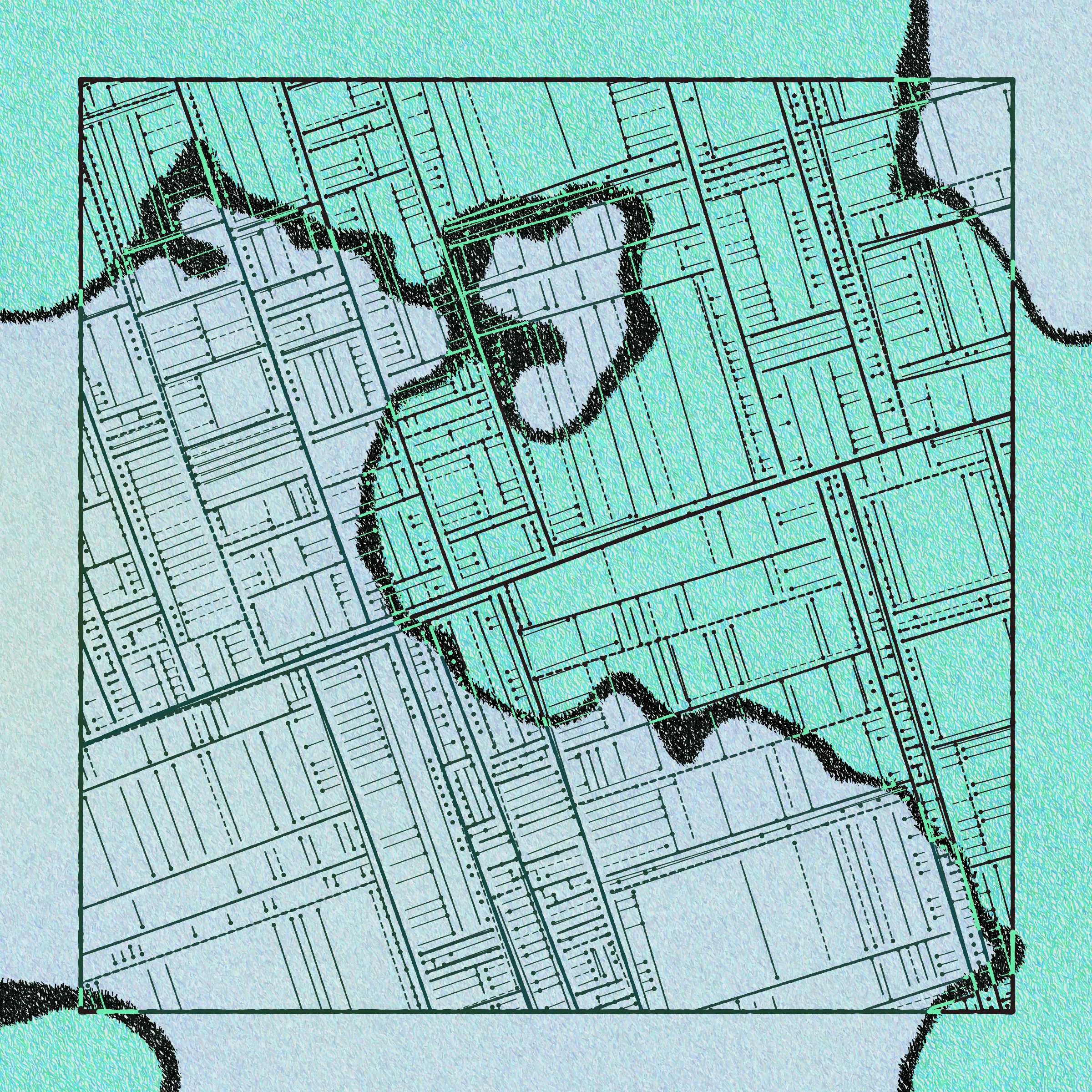 Art Blocks - Art Blocks v2 - Maps of Nothing #523 - NFT # 316000523