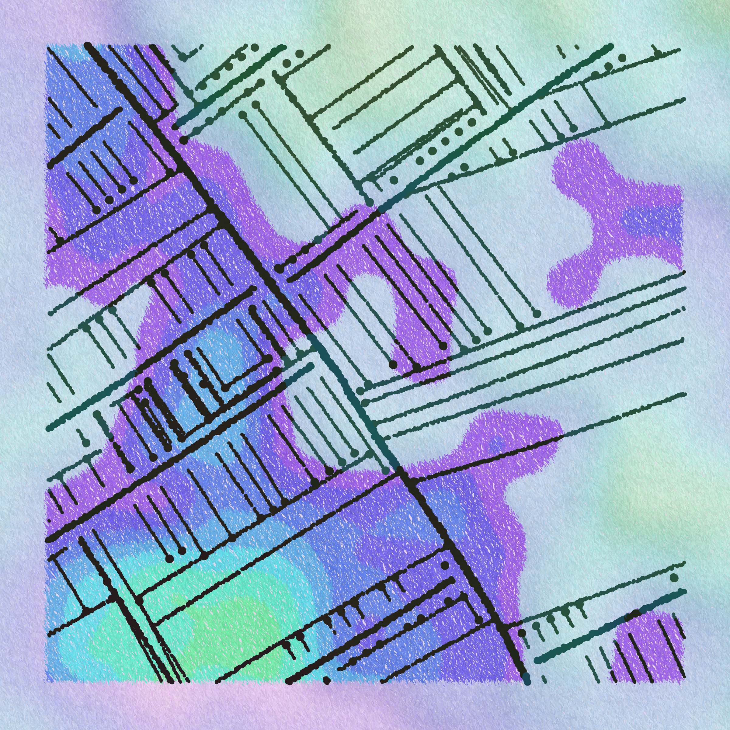 Art Blocks - Art Blocks v2 - Maps of Nothing #525 - NFT # 316000525