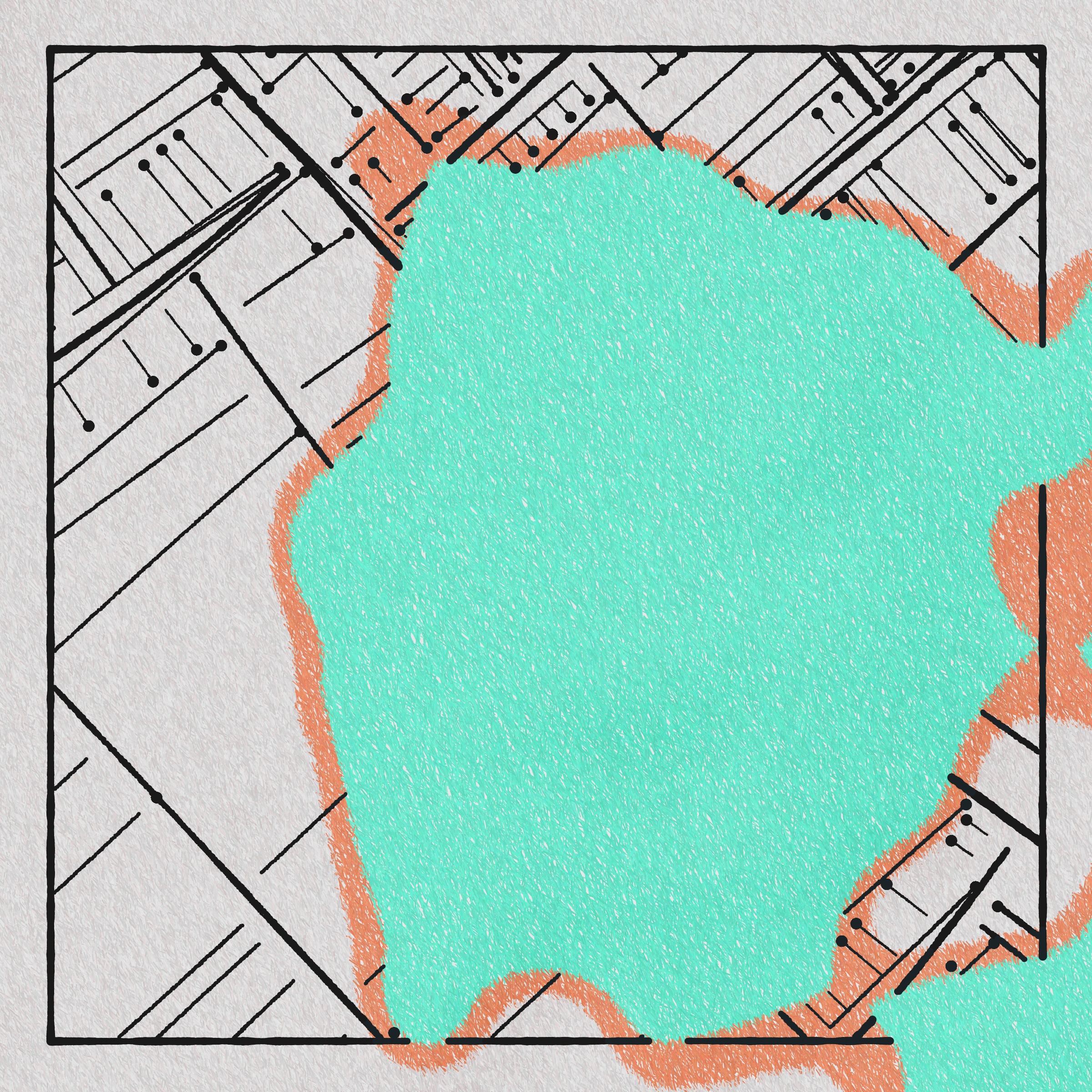 Art Blocks - Art Blocks v2 - Maps of Nothing #530 - NFT # 316000530