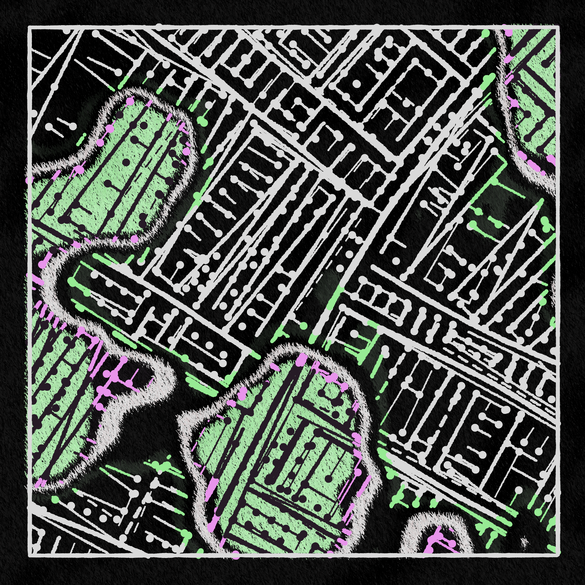 Art Blocks - Art Blocks v2 - Maps of Nothing #532 - NFT # 316000532