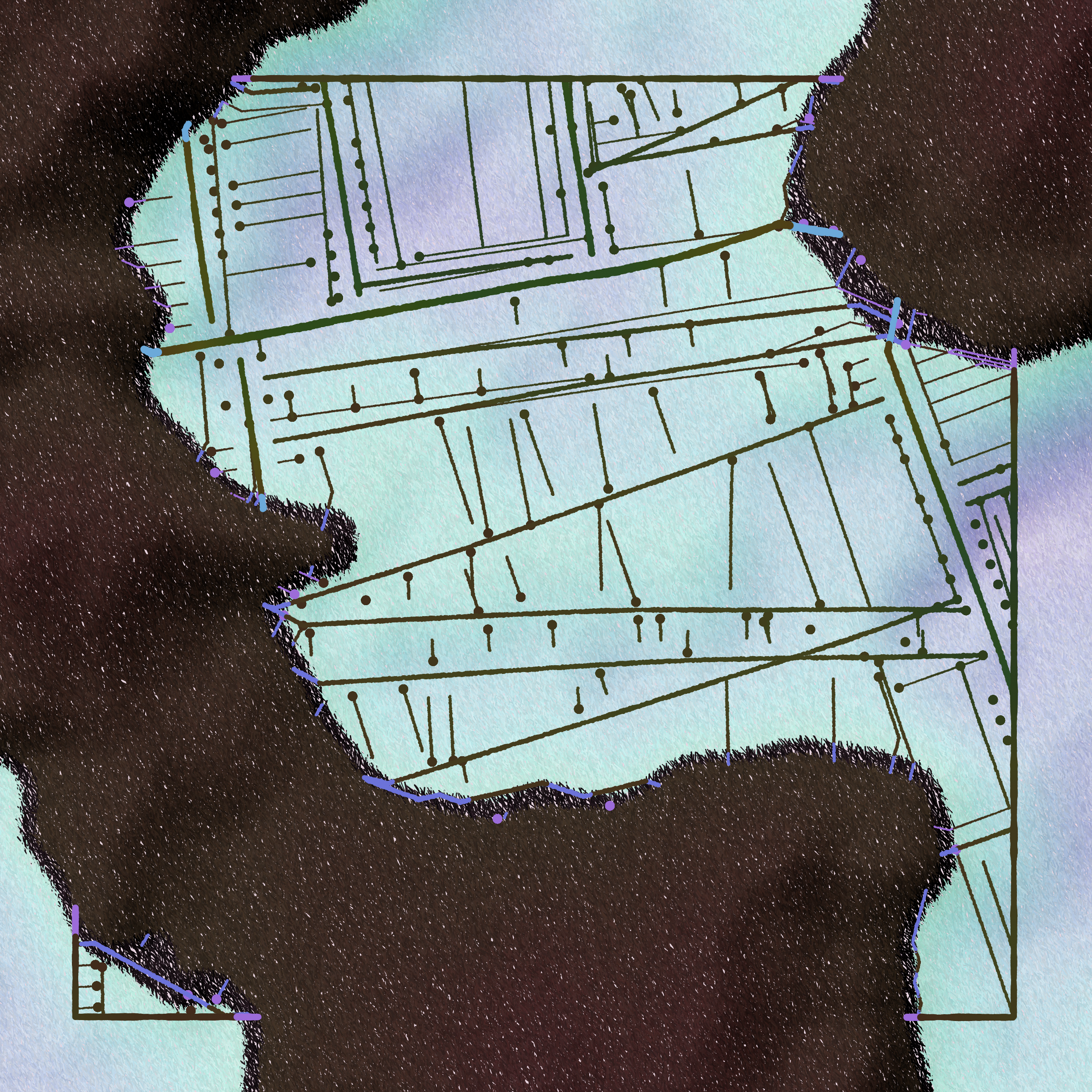 Art Blocks - Art Blocks v2 - Maps of Nothing #537 - NFT # 316000537