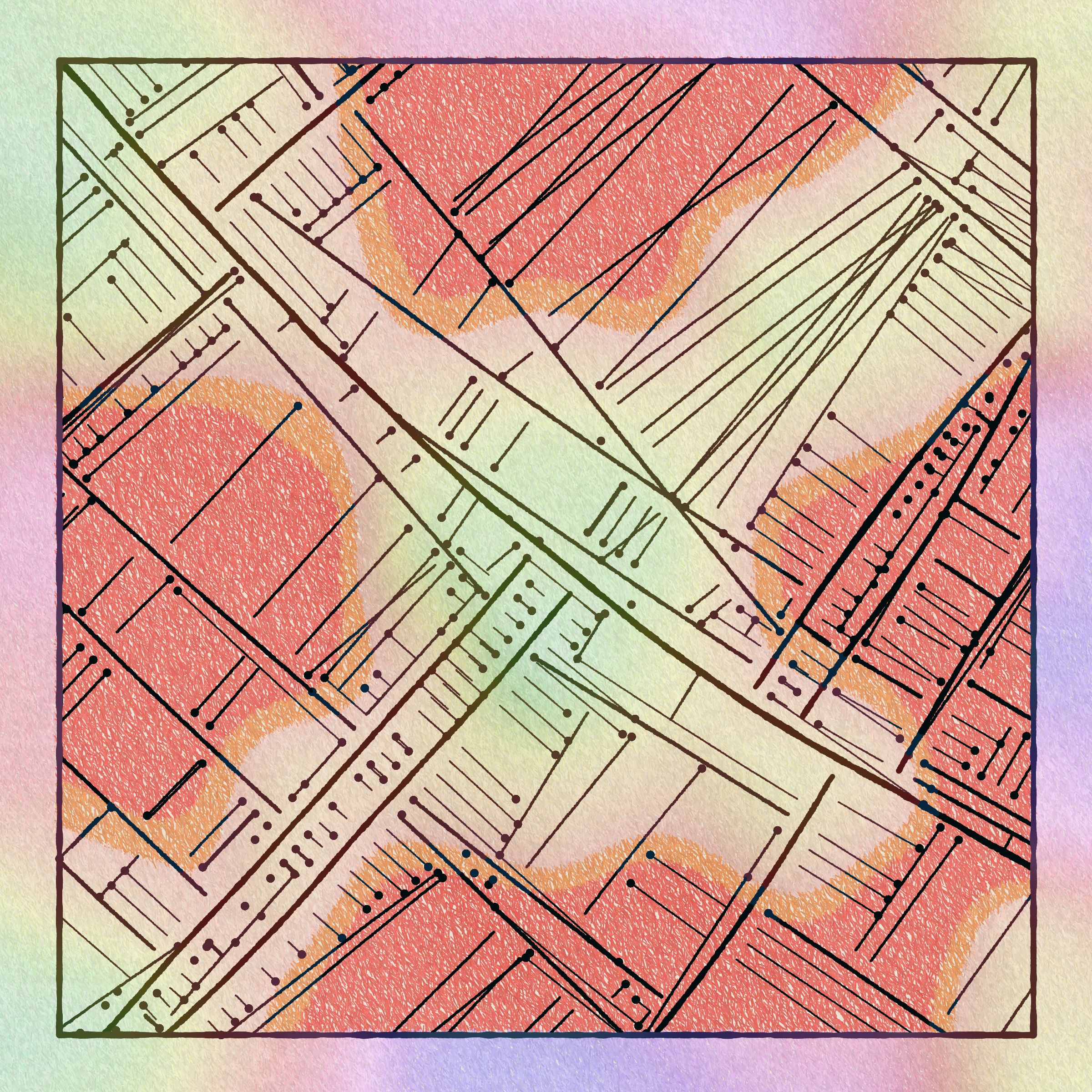 Art Blocks - Art Blocks v2 - Maps of Nothing #550 - NFT # 316000550
