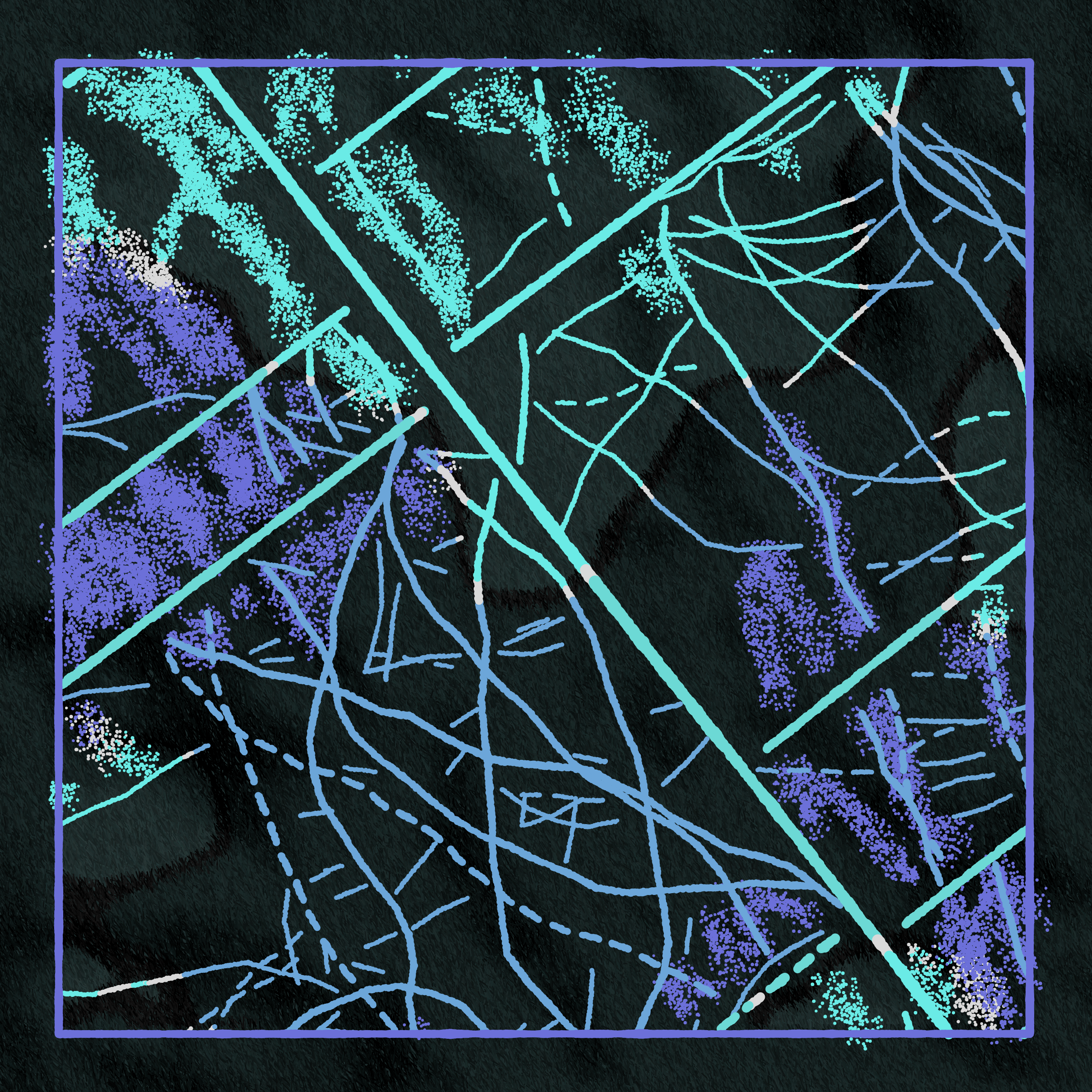 Art Blocks - Art Blocks v2 - Maps of Nothing #554 - NFT # 316000554