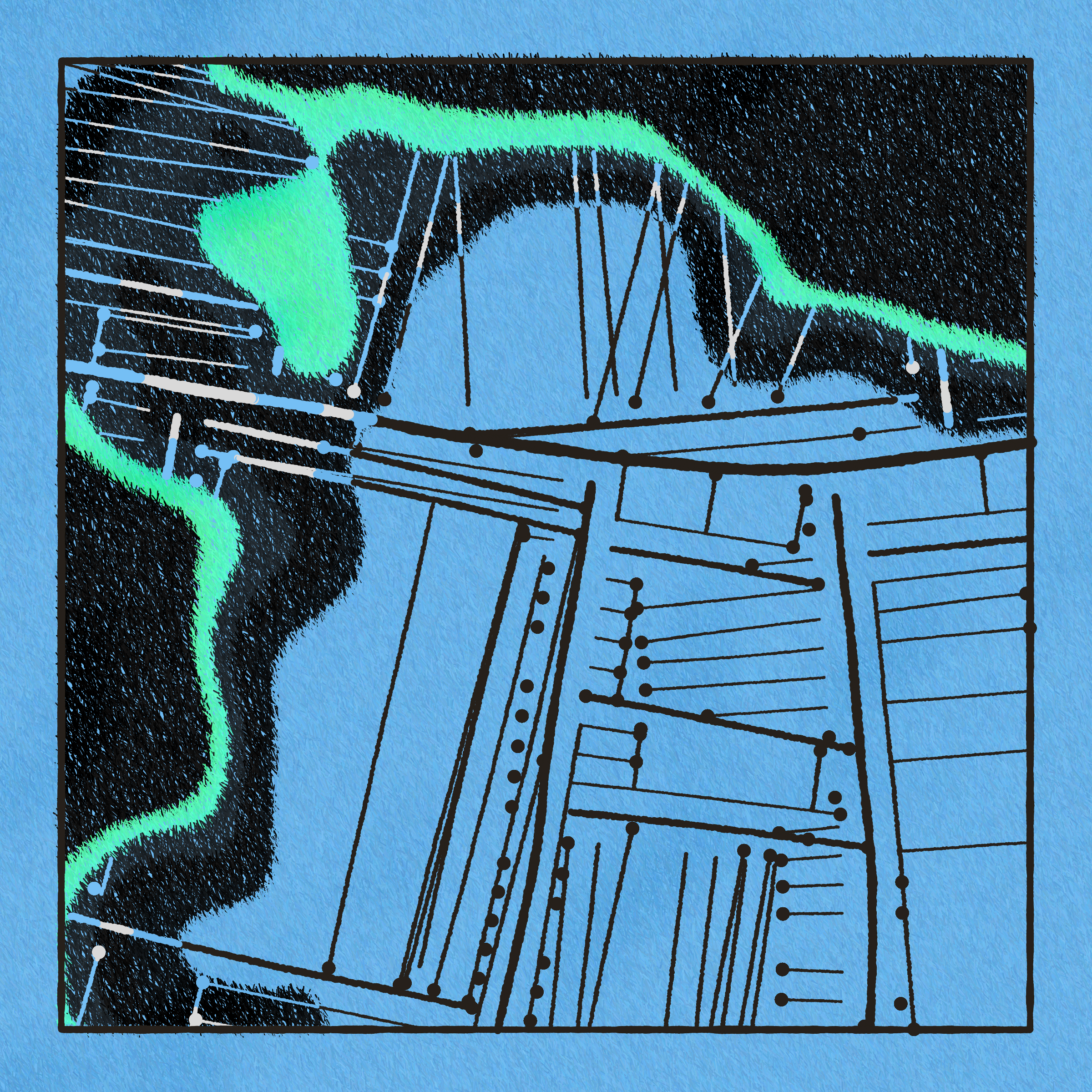 Art Blocks - Art Blocks v2 - Maps of Nothing #566 - NFT # 316000566