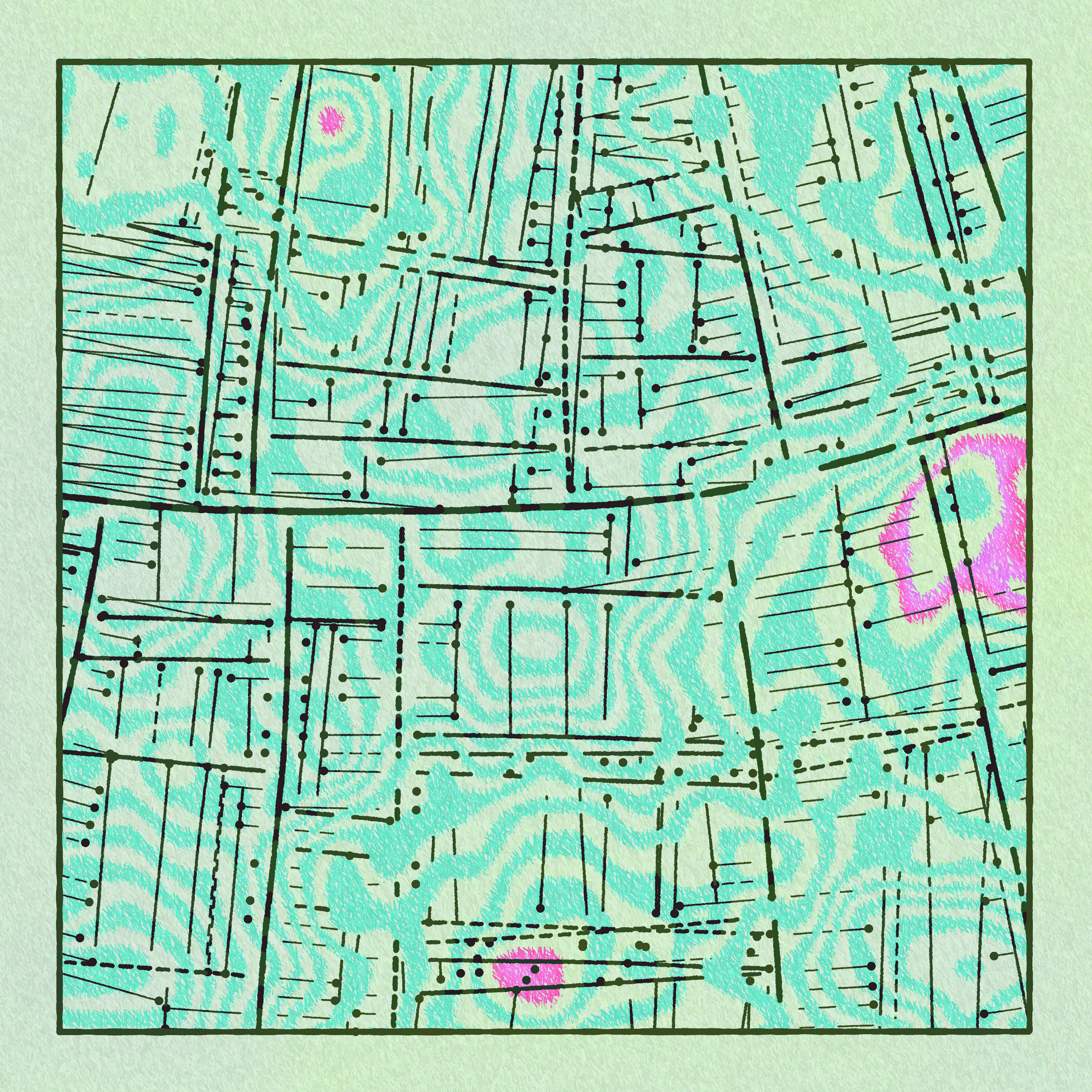 Art Blocks - Art Blocks v2 - Maps of Nothing #587 - NFT # 316000587