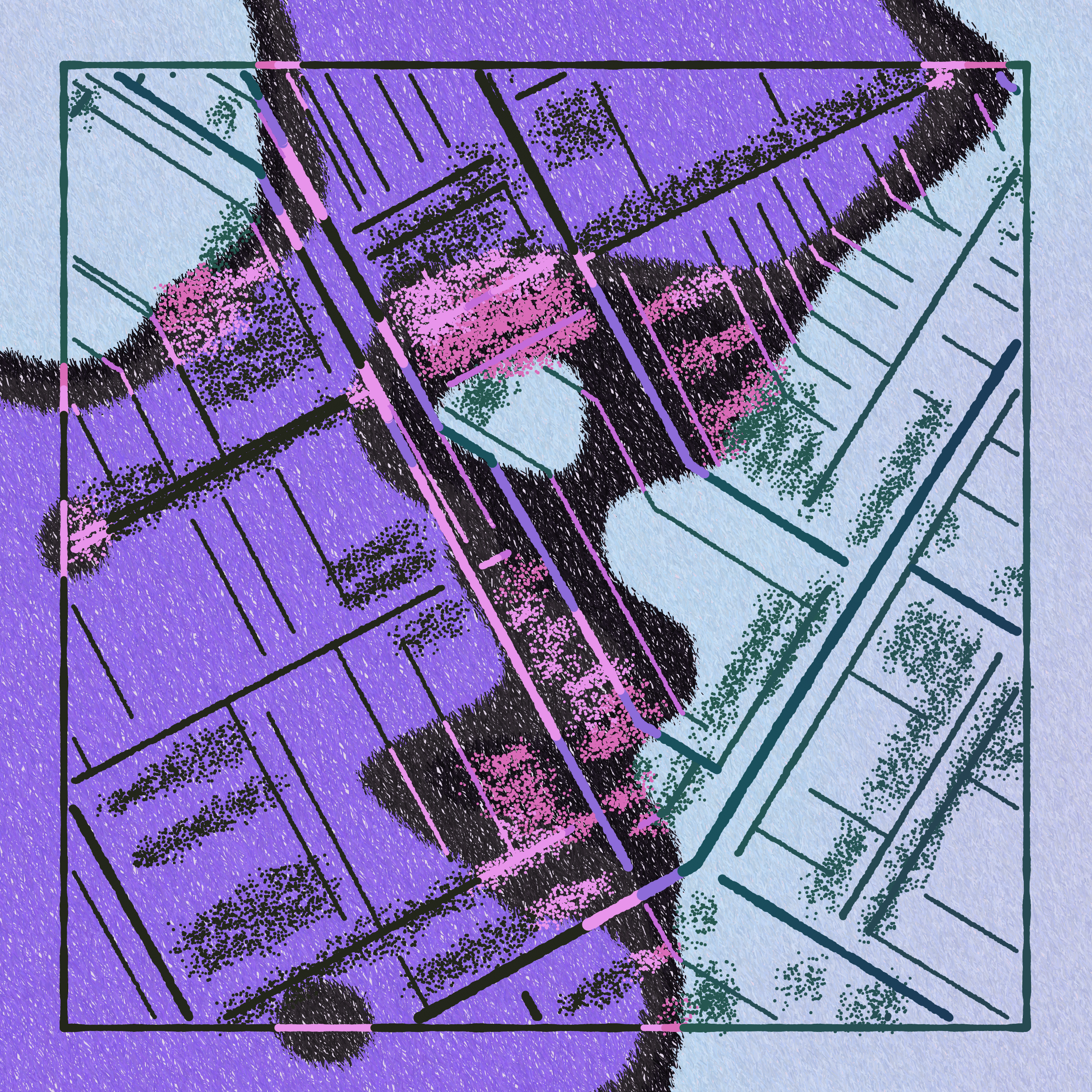 Art Blocks - Art Blocks v2 - Maps of Nothing #598 - NFT # 316000598