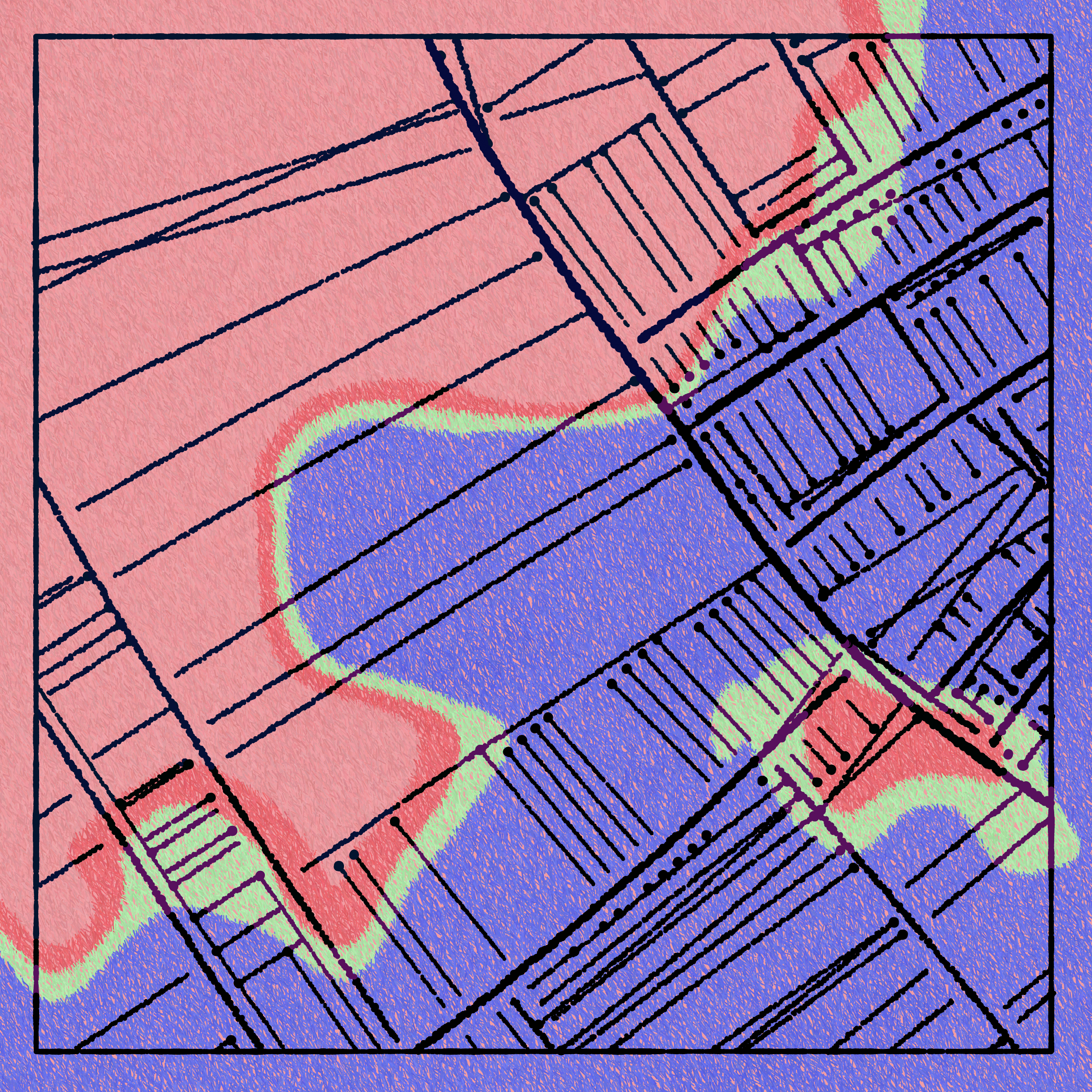 Art Blocks - Art Blocks v2 - Maps of Nothing #600 - NFT # 316000600
