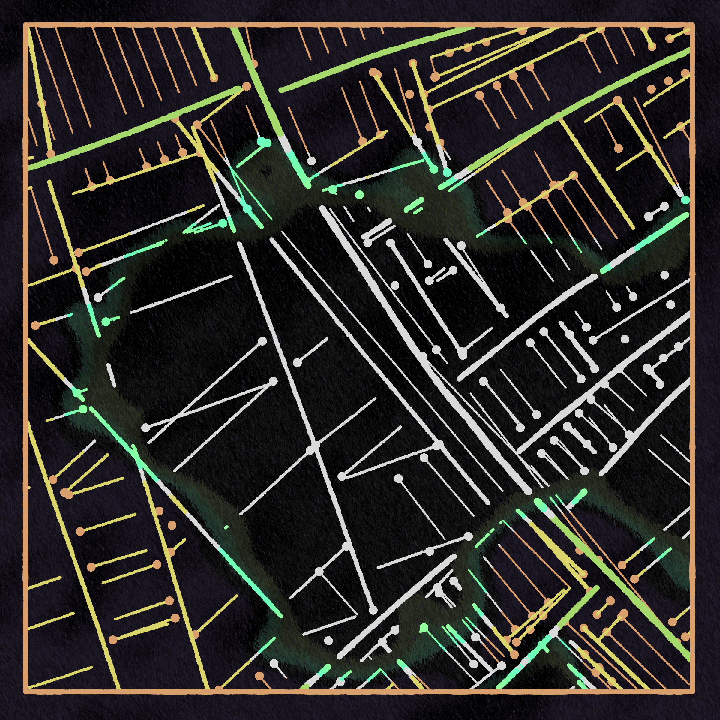 Art Blocks - Art Blocks v2 - Maps of Nothing #605 - NFT # 316000605