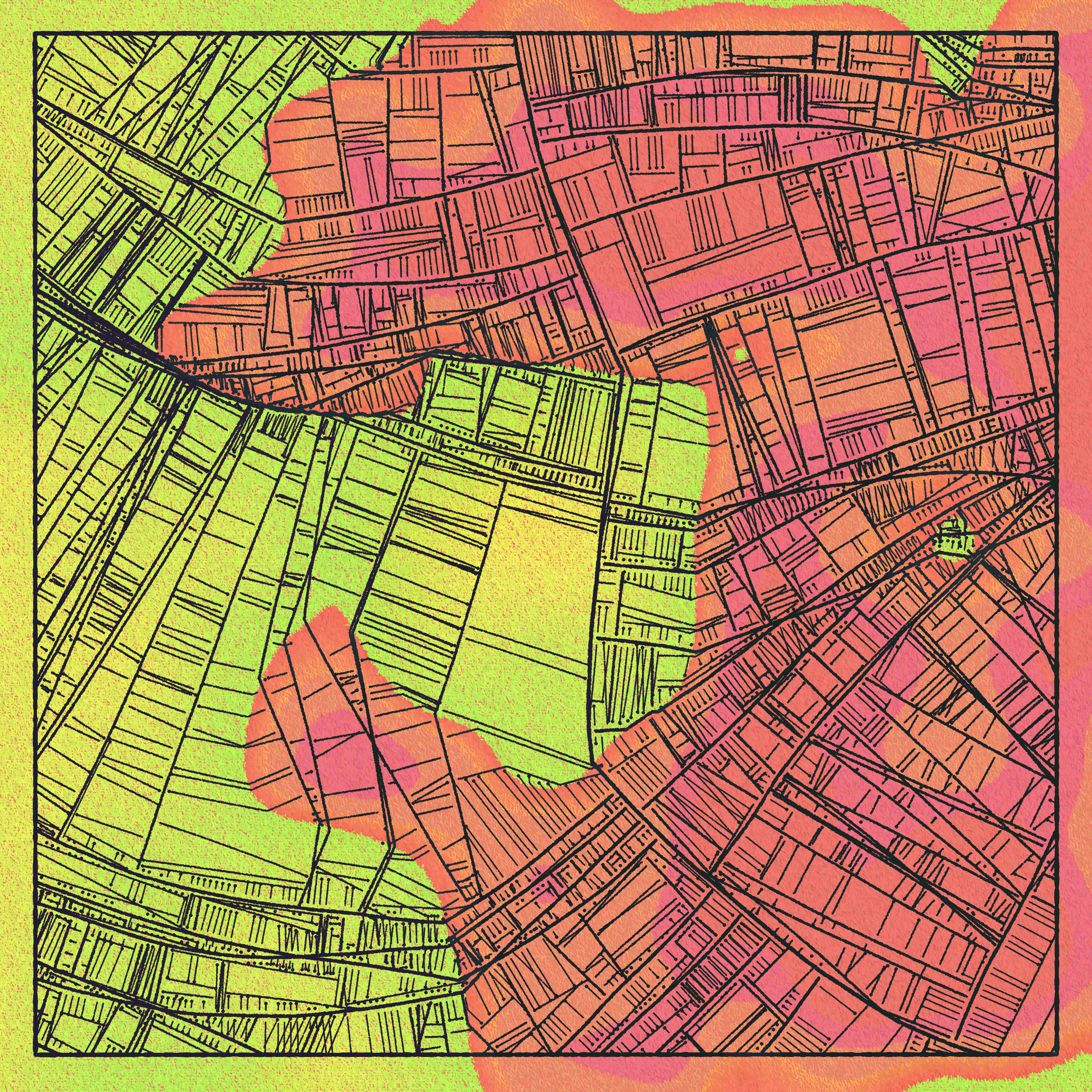 Art Blocks - Art Blocks v2 - Maps of Nothing #607 - NFT # 316000607