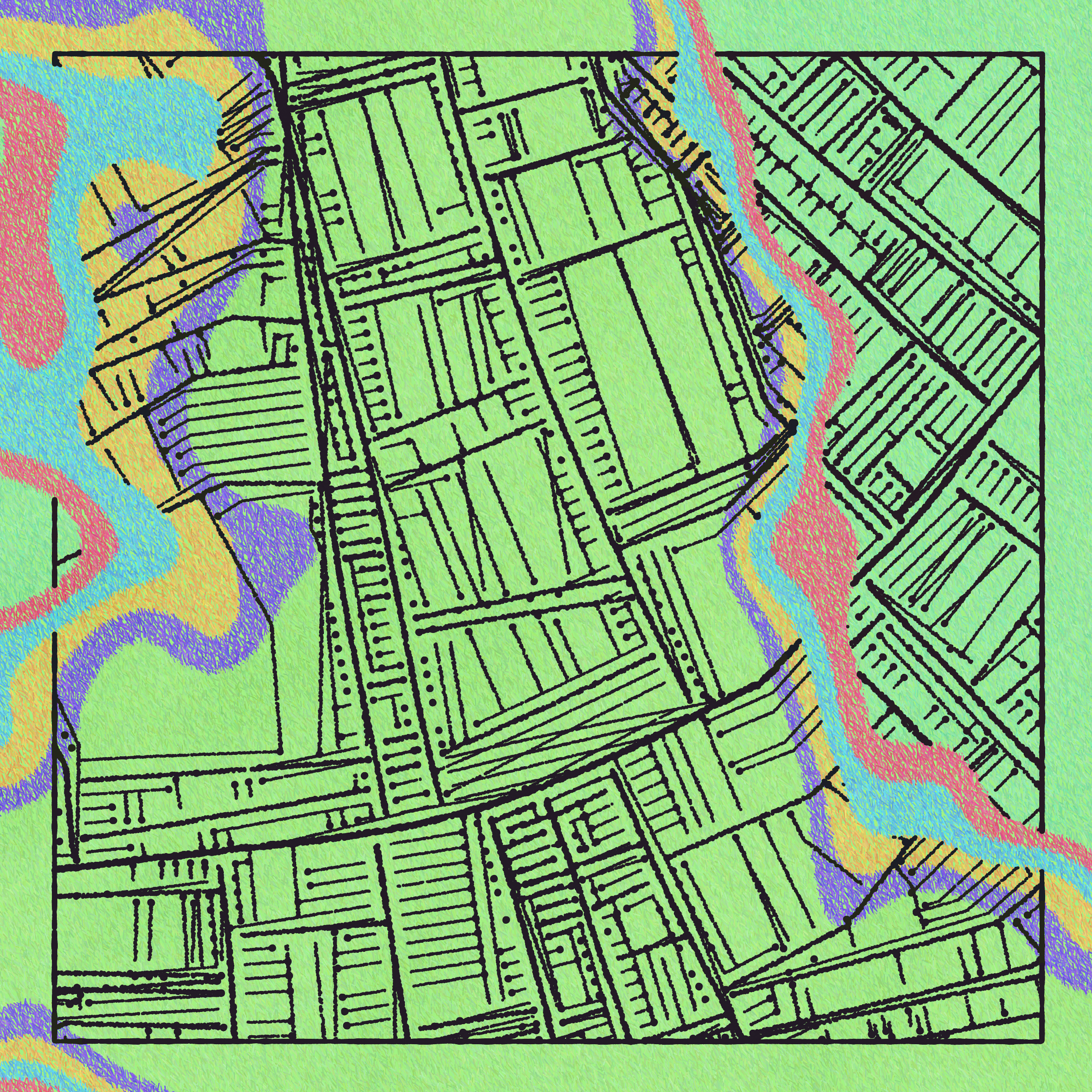 Art Blocks - Art Blocks v2 - Maps of Nothing #615 - NFT # 316000615