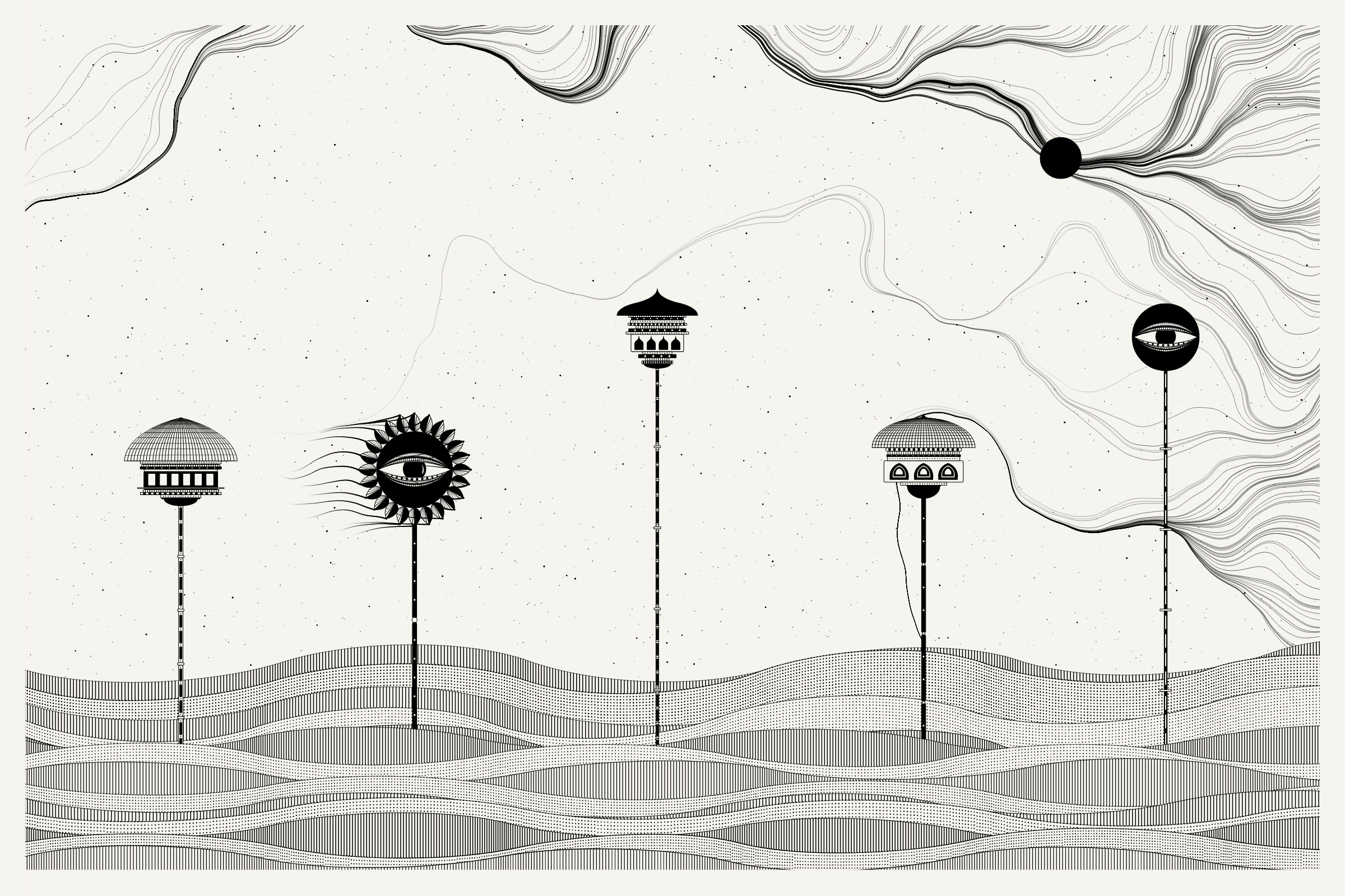 Art Blocks - Art Blocks v2 - Alan Ki Aankhen #25 - NFT # 333000025