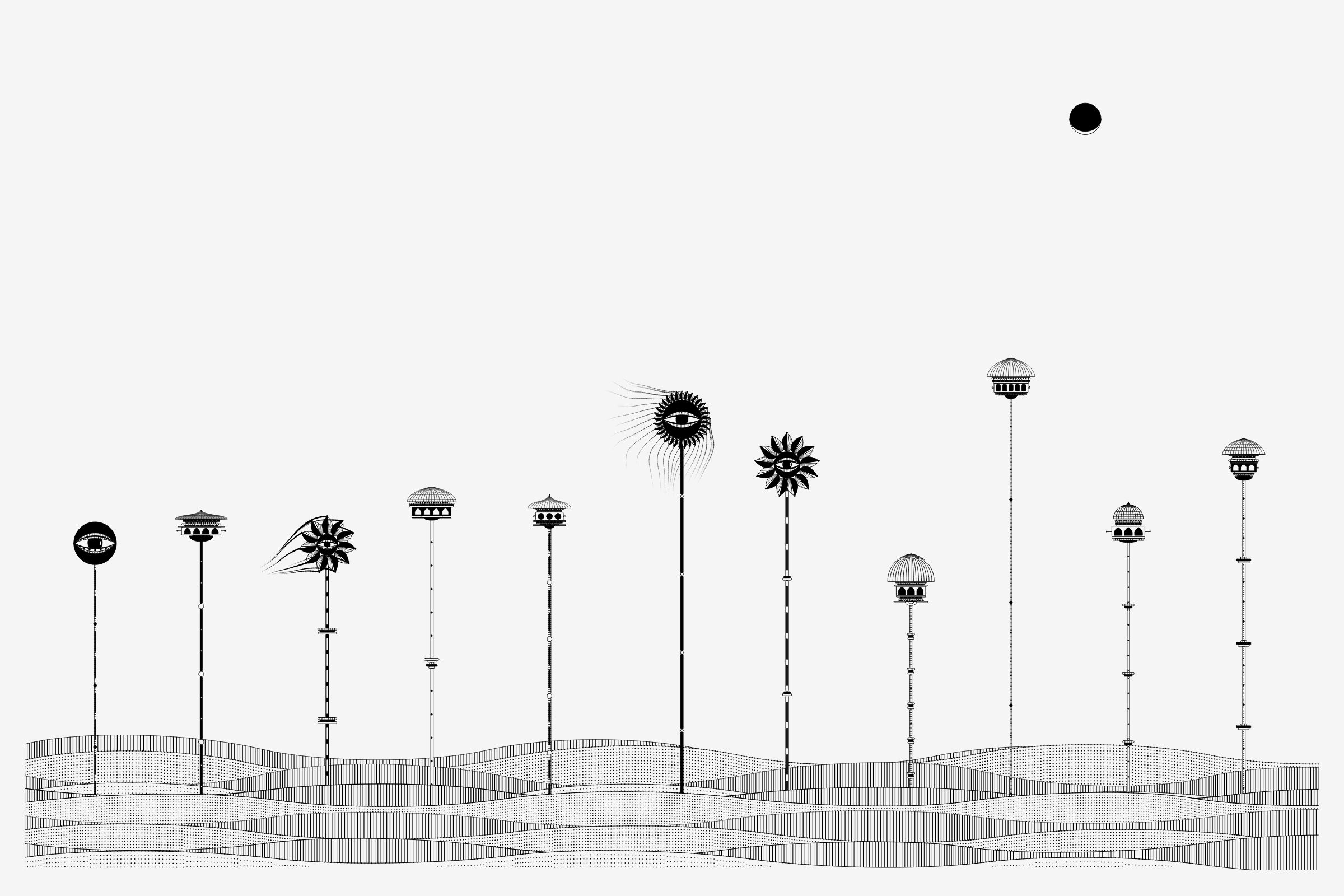 Art Blocks - Art Blocks v2 - Alan Ki Aankhen #125 - NFT # 333000125