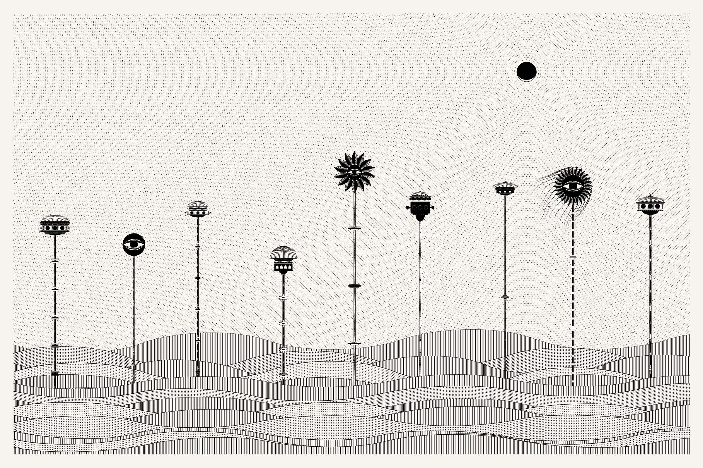 Art Blocks - Art Blocks v2 - Alan Ki Aankhen #159 - NFT # 333000159