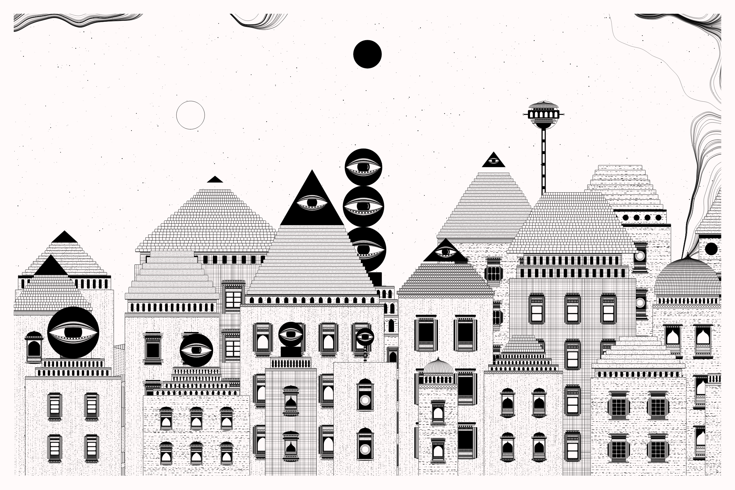 Art Blocks - Art Blocks v2 - Alan Ki Aankhen #283 - NFT # 333000283