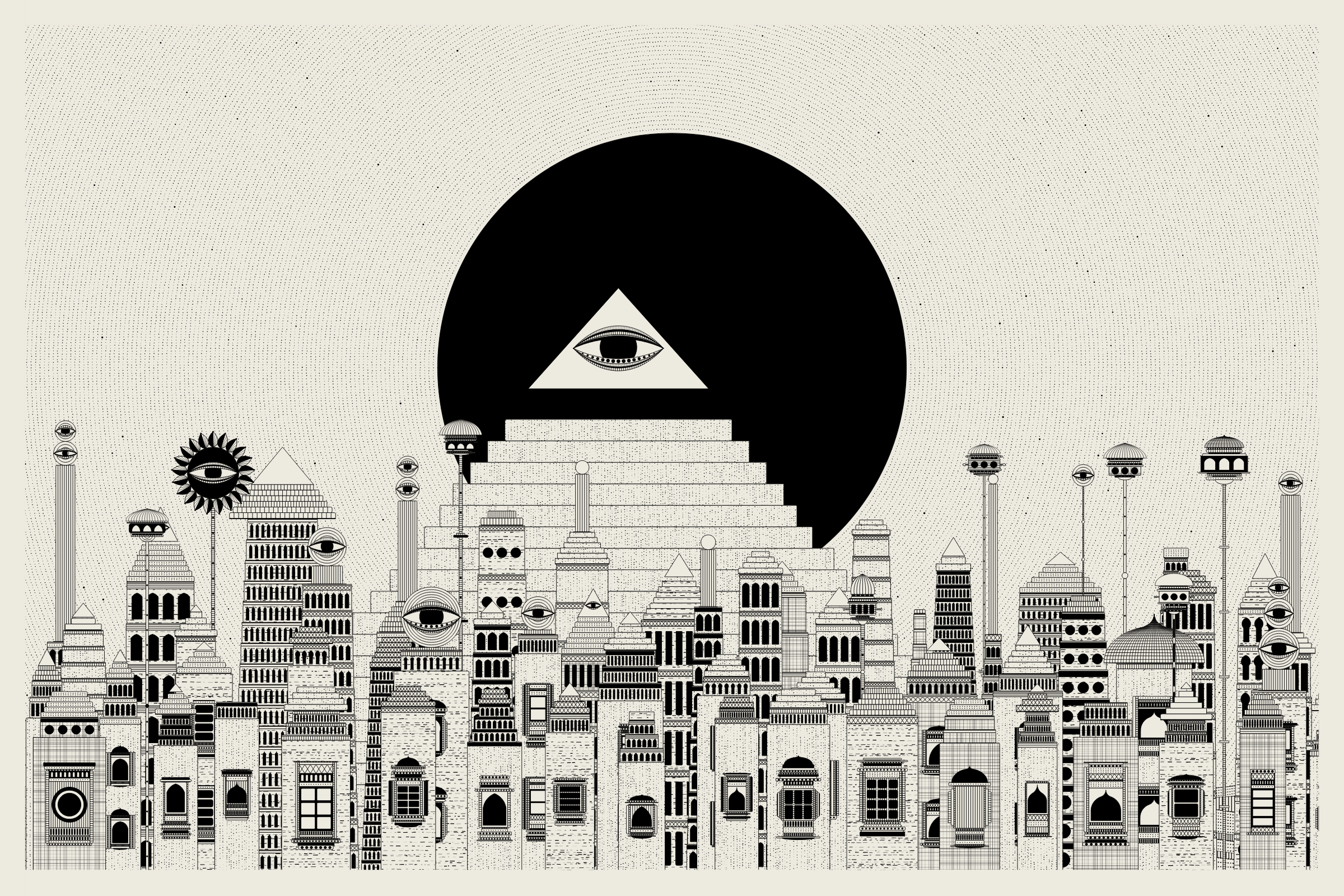 Art Blocks - Art Blocks v2 - Alan Ki Aankhen #302 - NFT # 333000302