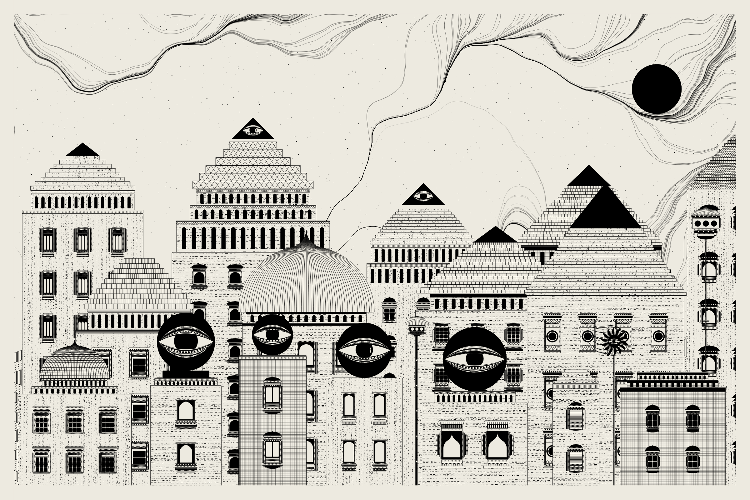 Art Blocks - Art Blocks v2 - Alan Ki Aankhen #305 - NFT # 333000305