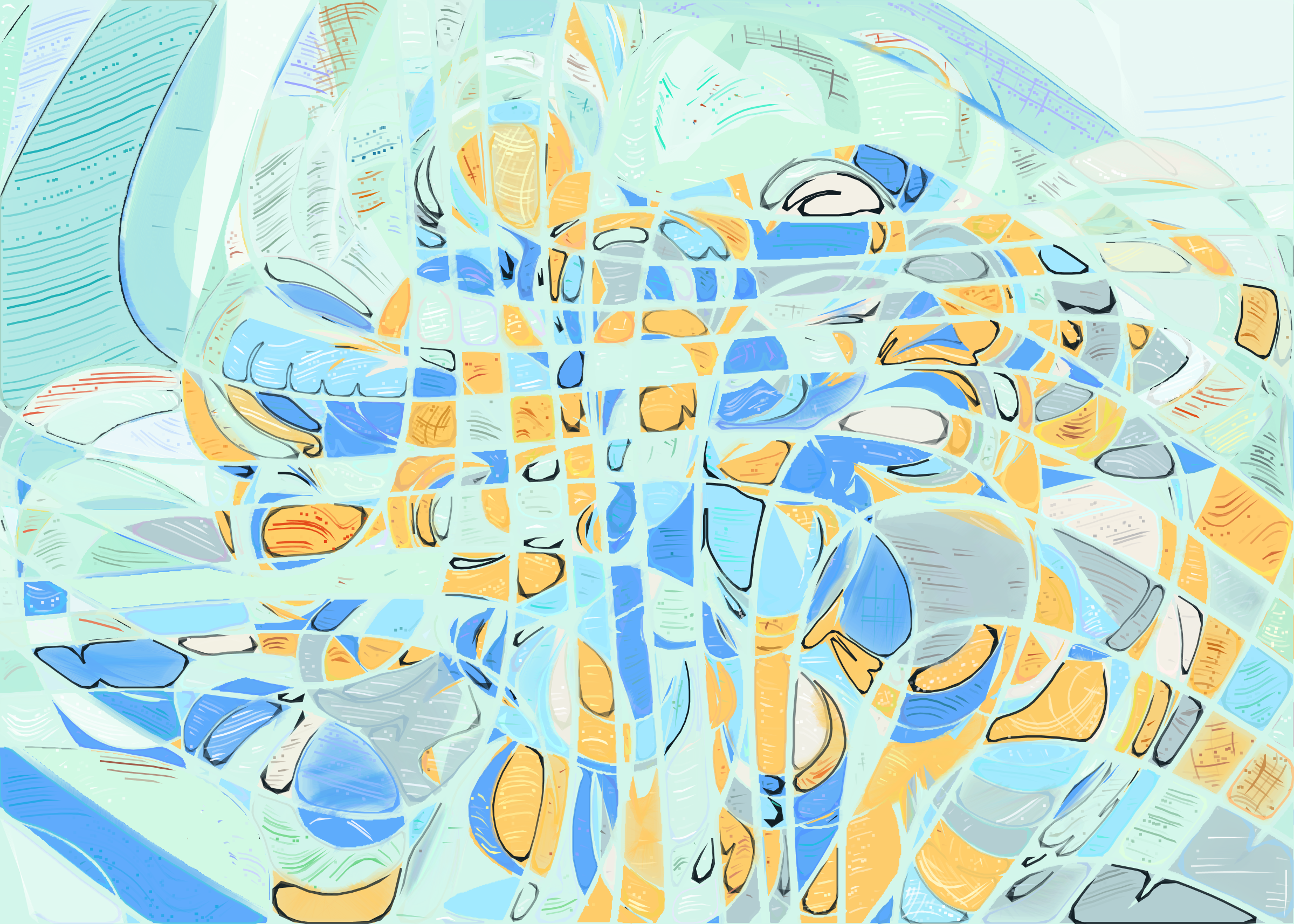 Art Blocks - Art Blocks v2 - Running Moon #53 - NFT # 334000053