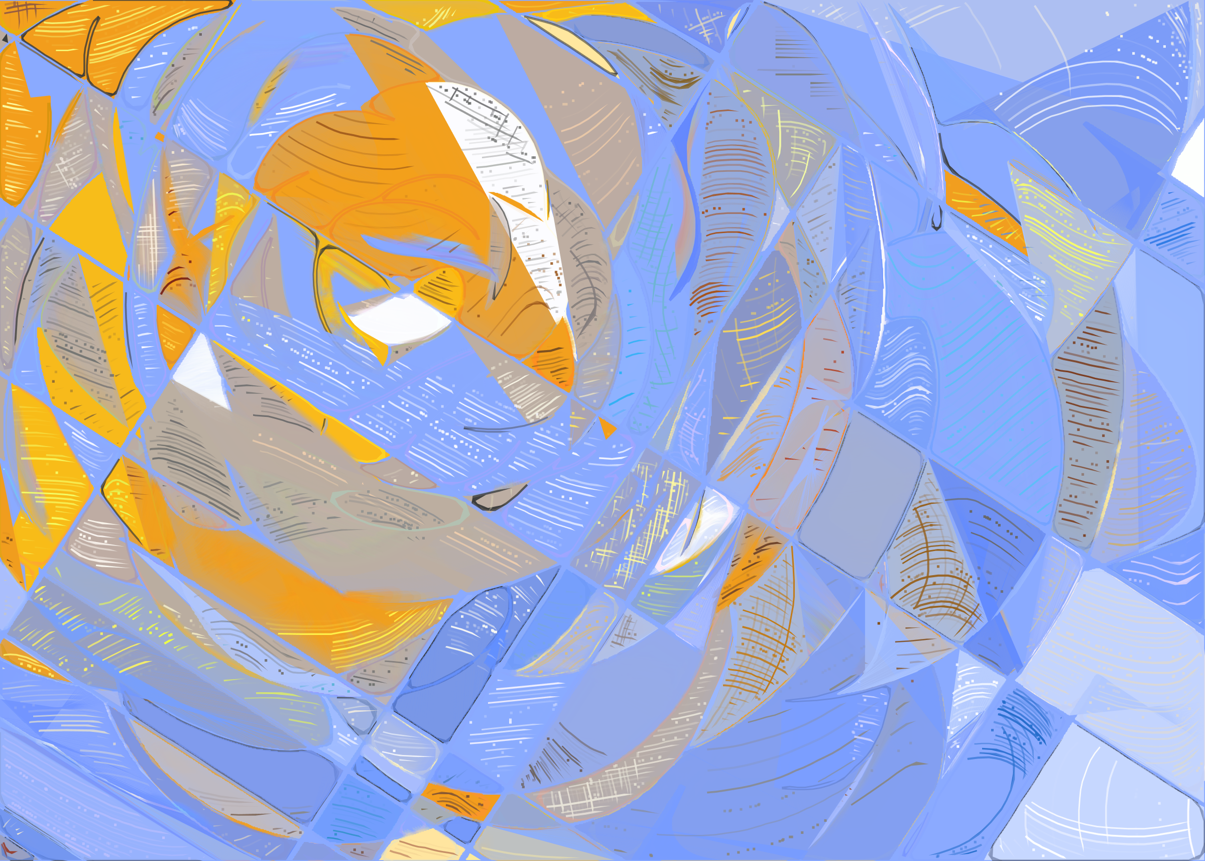 Art Blocks - Art Blocks v2 - Running Moon #68 - NFT # 334000068