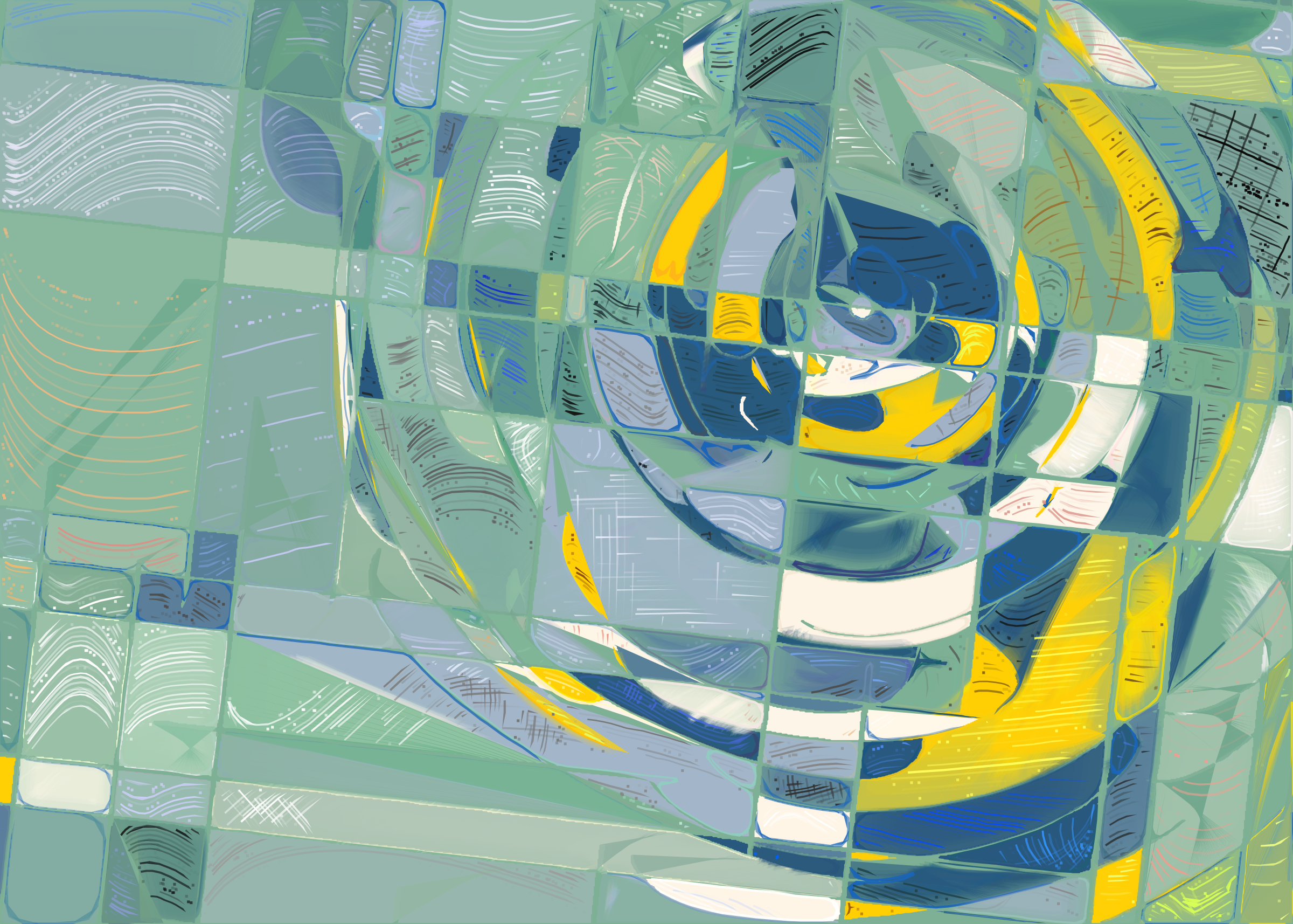 Art Blocks - Art Blocks v2 - Running Moon #78 - NFT # 334000078