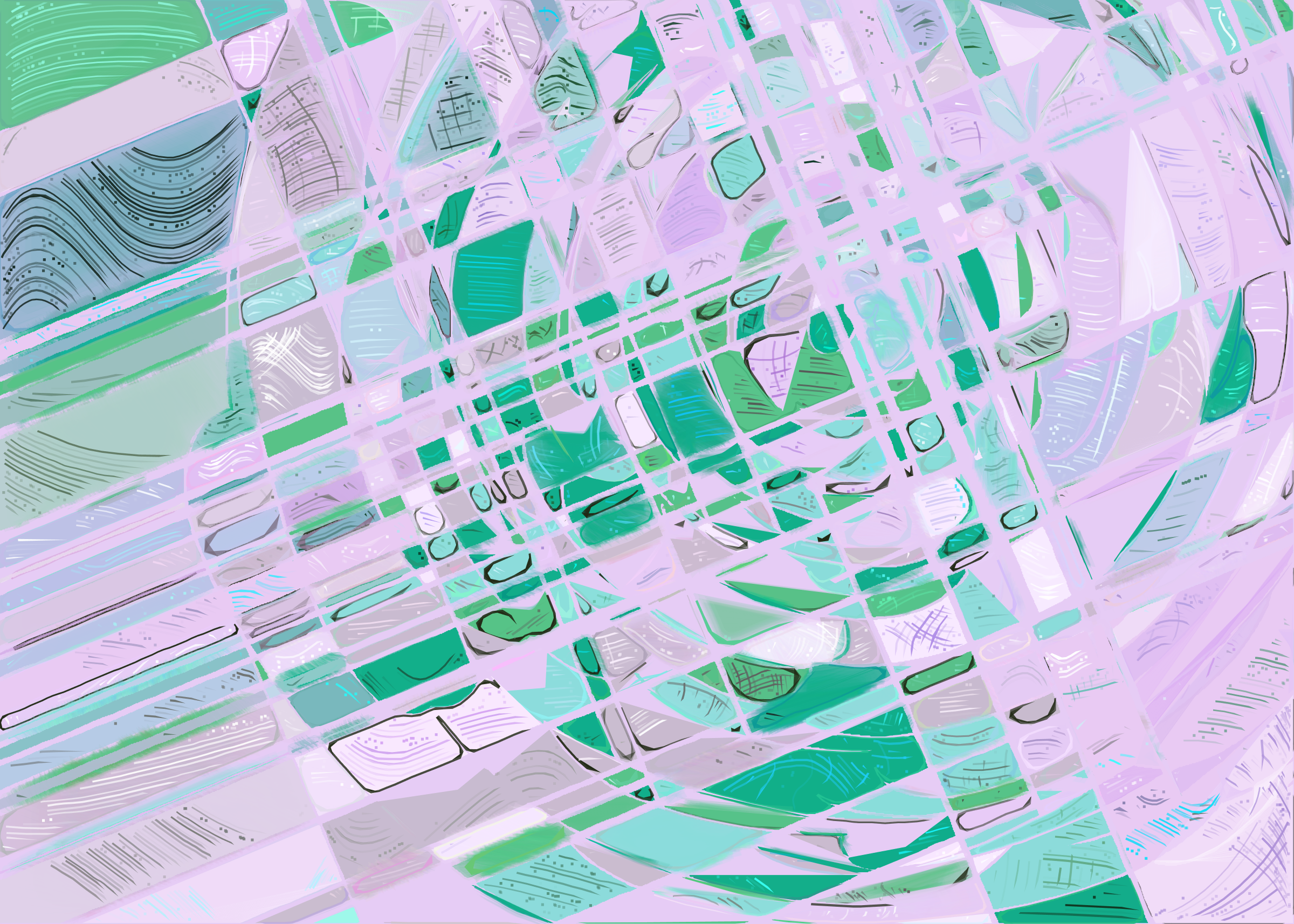 Art Blocks - Art Blocks v2 - Running Moon #263 - NFT # 334000263