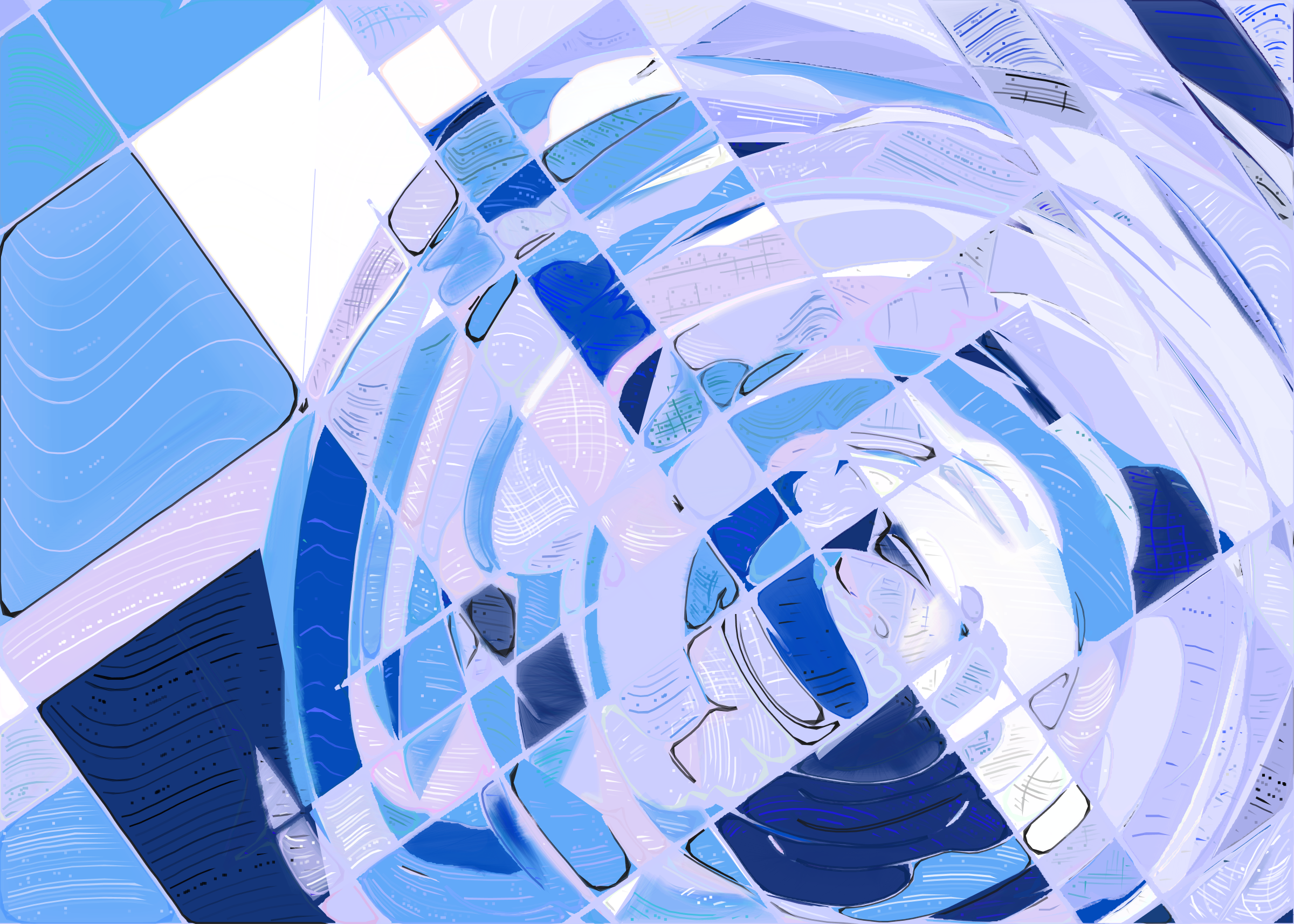 Art Blocks - Art Blocks v2 - Running Moon #279 - NFT # 334000279