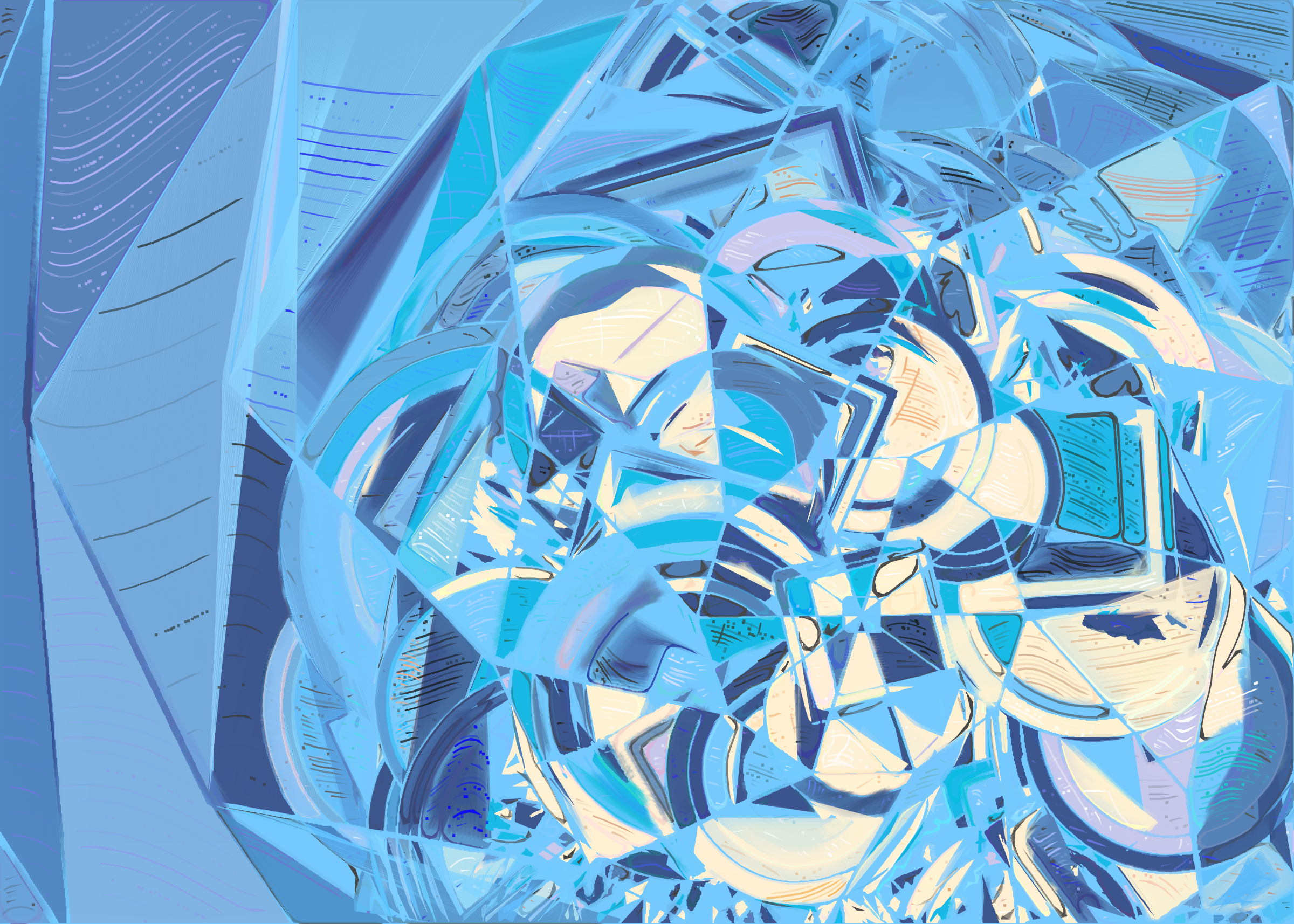 Art Blocks - Art Blocks v2 - Running Moon #284 - NFT # 334000284