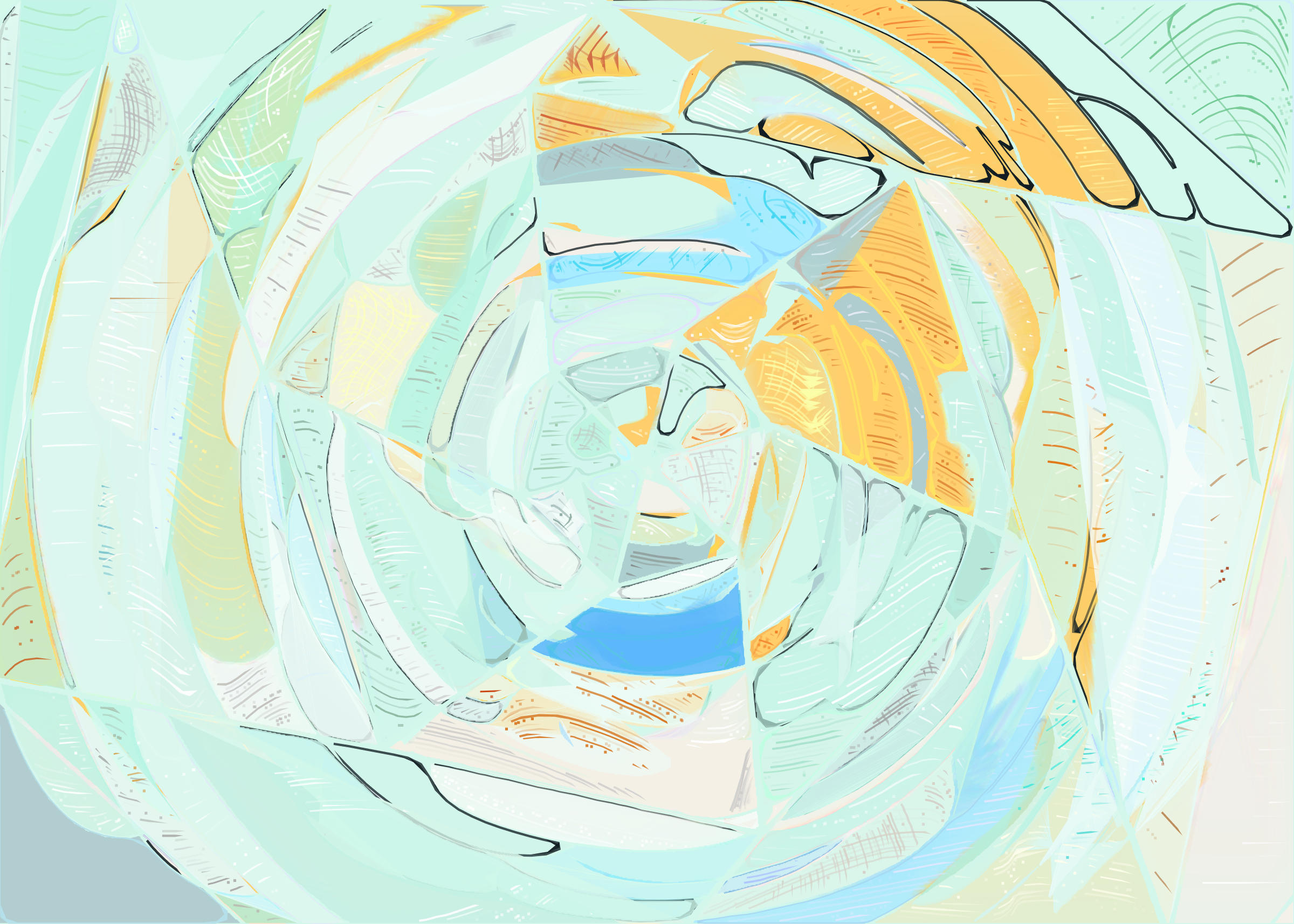 Art Blocks - Art Blocks v2 - Running Moon #318 - NFT # 334000318