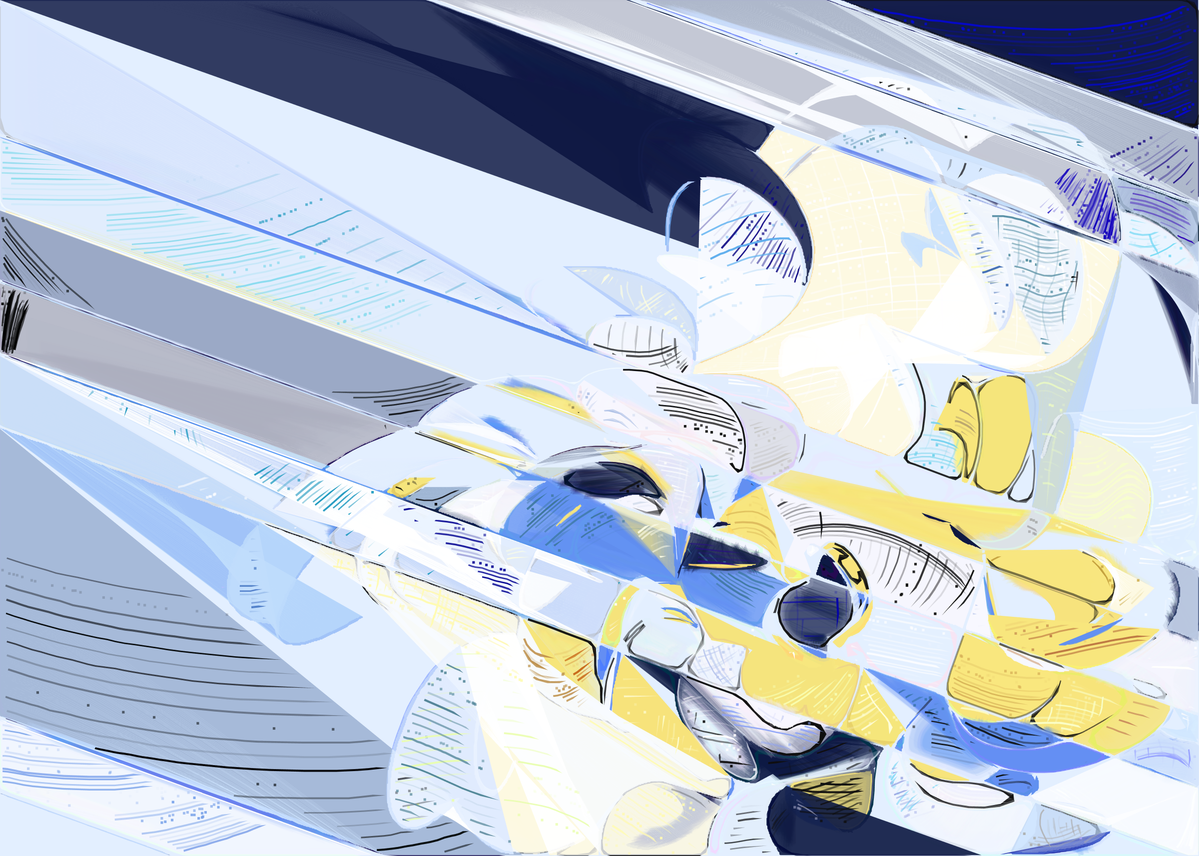 Art Blocks - Art Blocks v2 - Running Moon #338 - NFT # 334000338