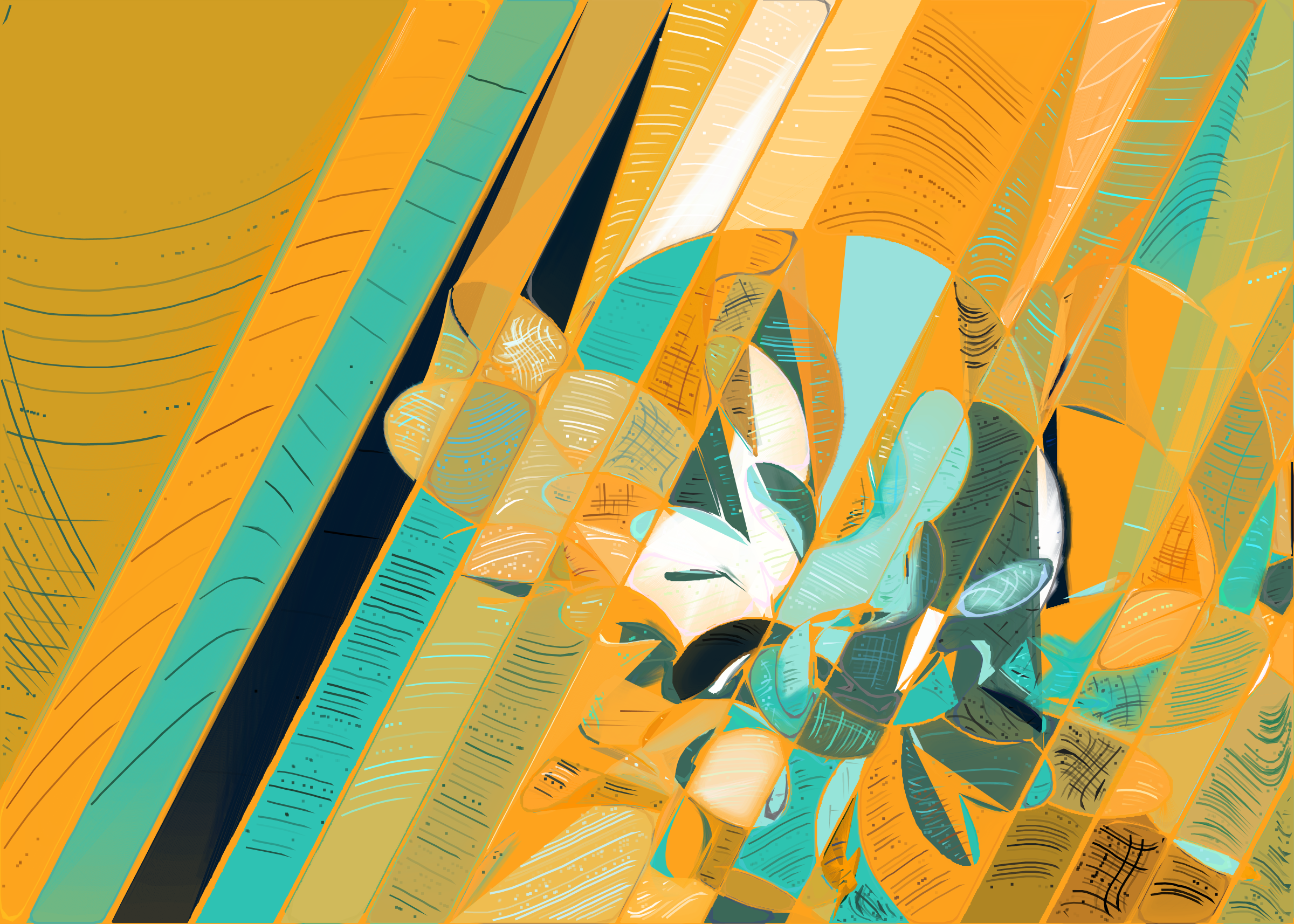 Art Blocks - Art Blocks v2 - Running Moon #376 - NFT # 334000376