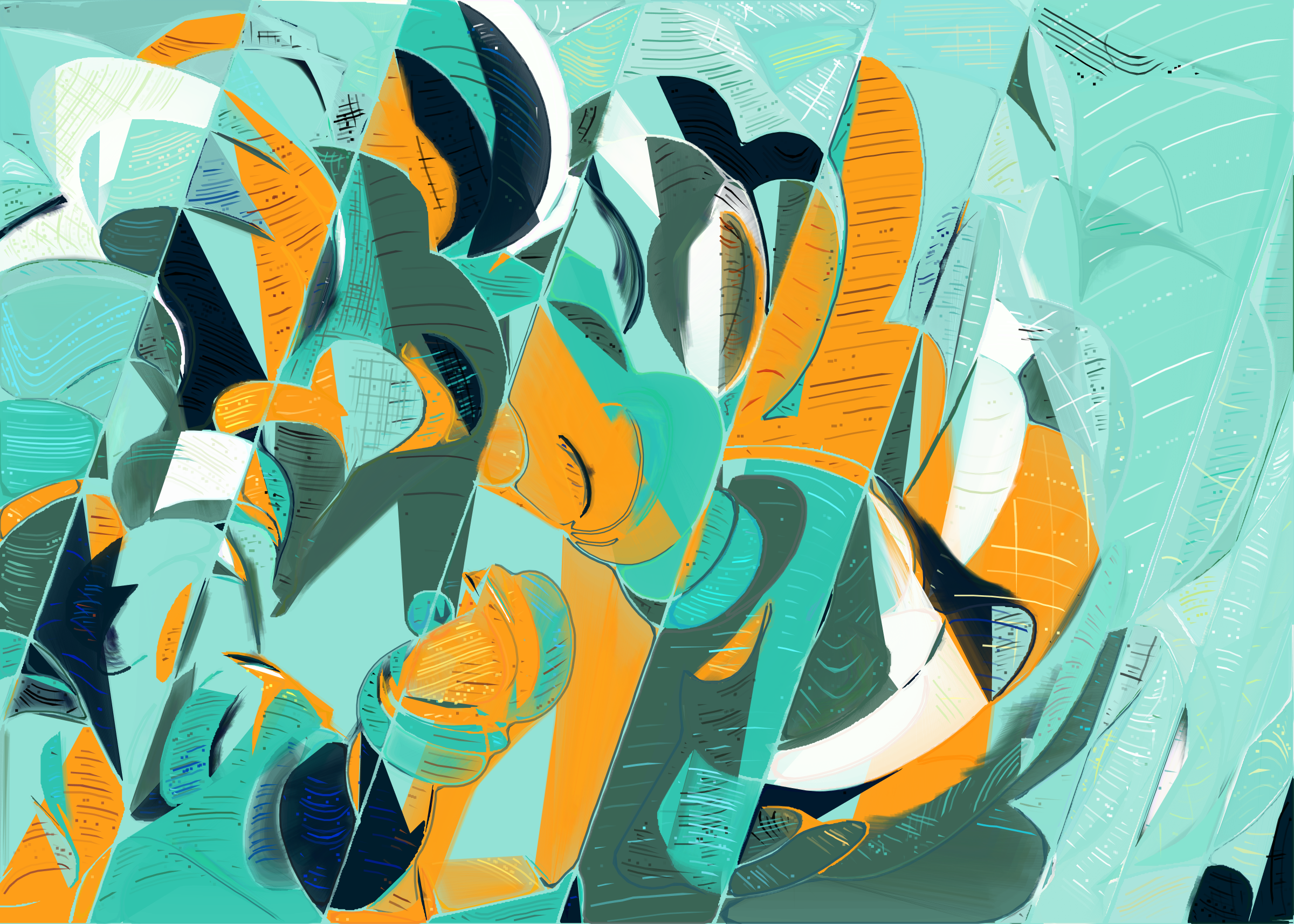 Art Blocks - Art Blocks v2 - Running Moon #399 - NFT # 334000399