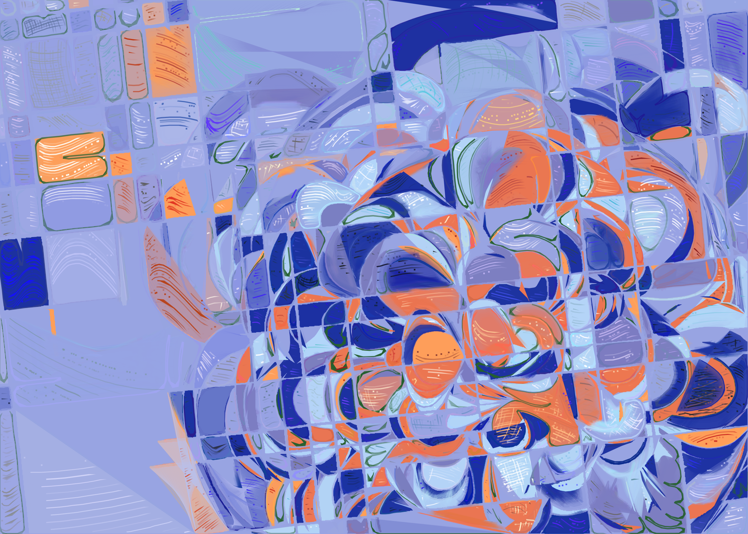 Art Blocks - Art Blocks v2 - Running Moon #408 - NFT # 334000408