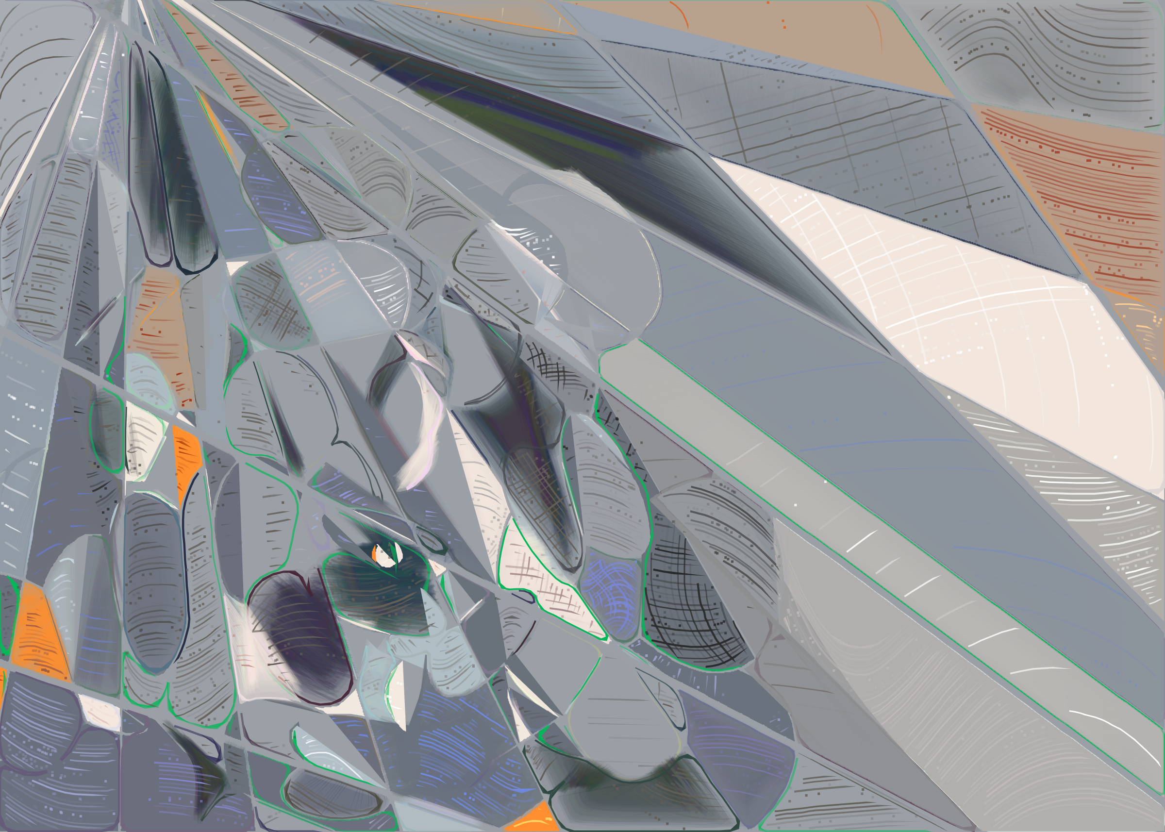 Art Blocks - Art Blocks v2 - Running Moon #414 - NFT # 334000414