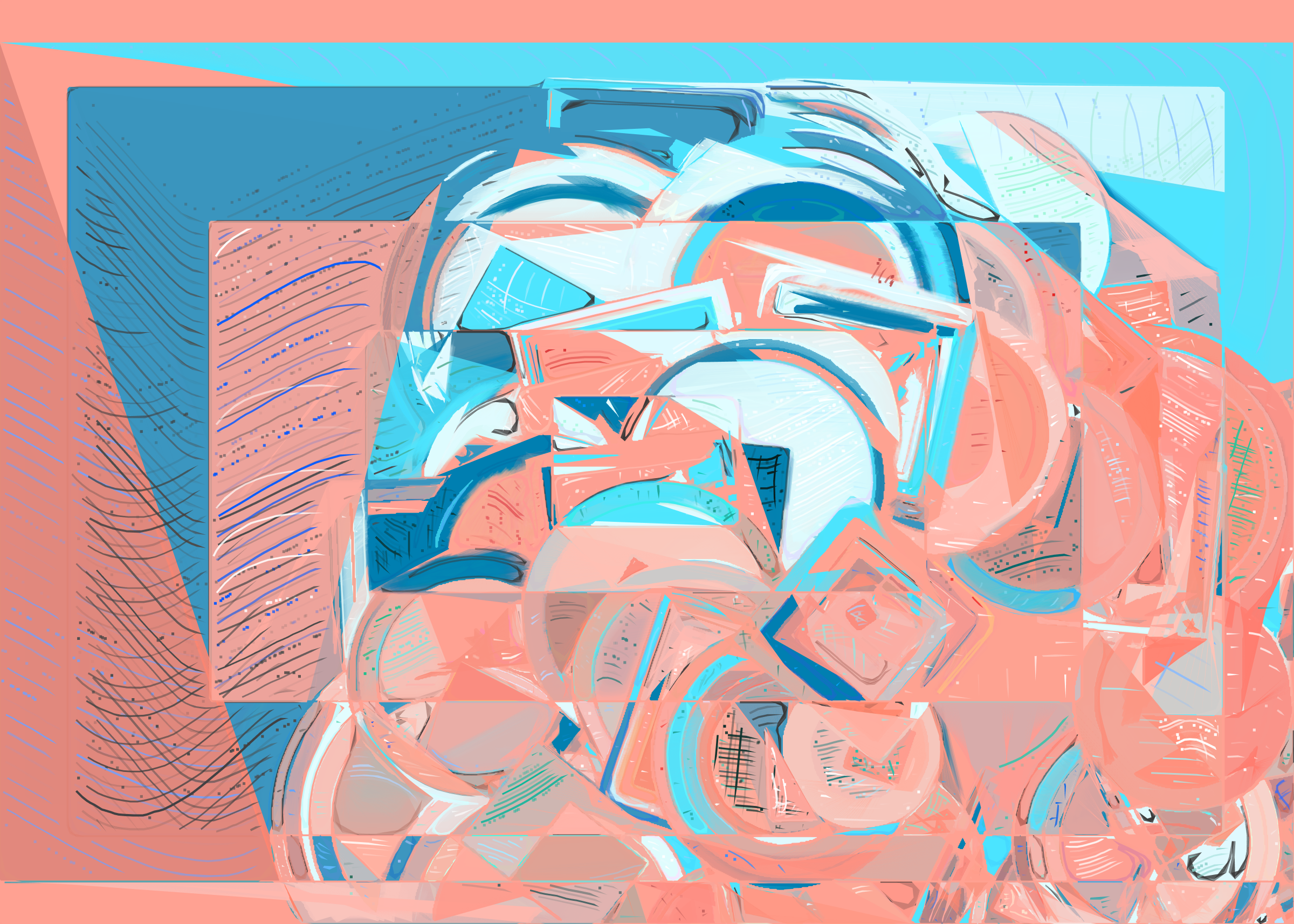 Art Blocks - Art Blocks v2 - Running Moon #416 - NFT # 334000416