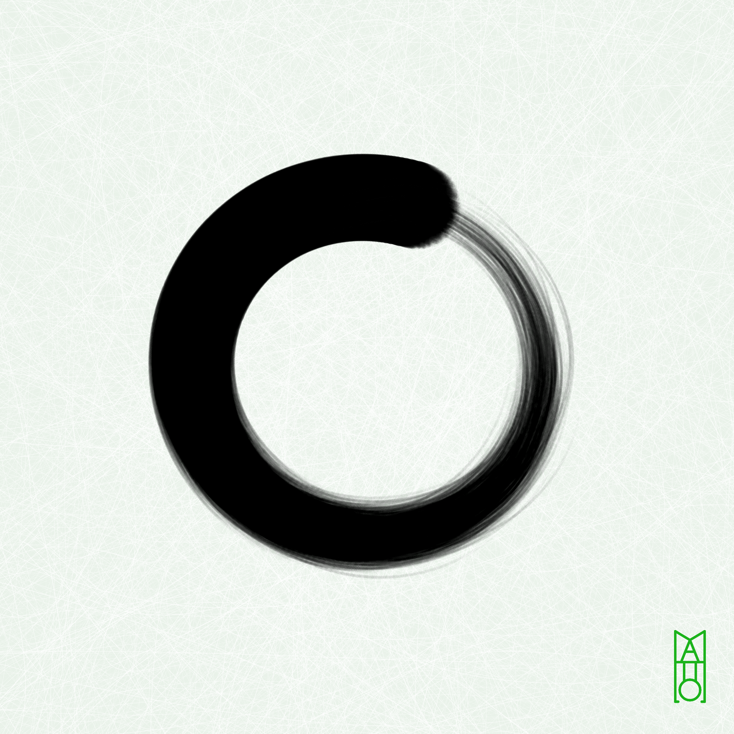 Art Blocks - Art Blocks v2 - Ensō #390 - NFT # 34000390