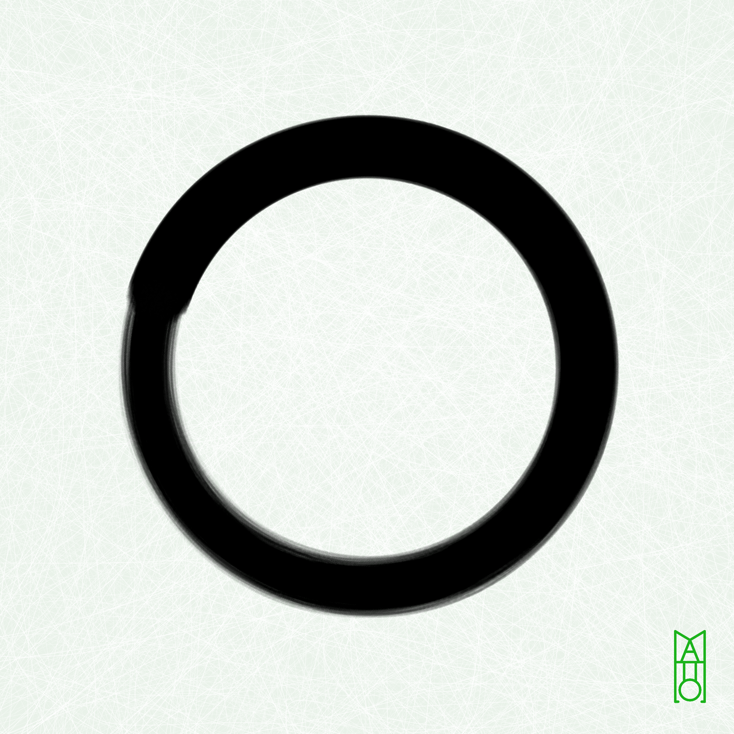 Art Blocks - Art Blocks v2 - Ensō #696 - NFT # 34000696