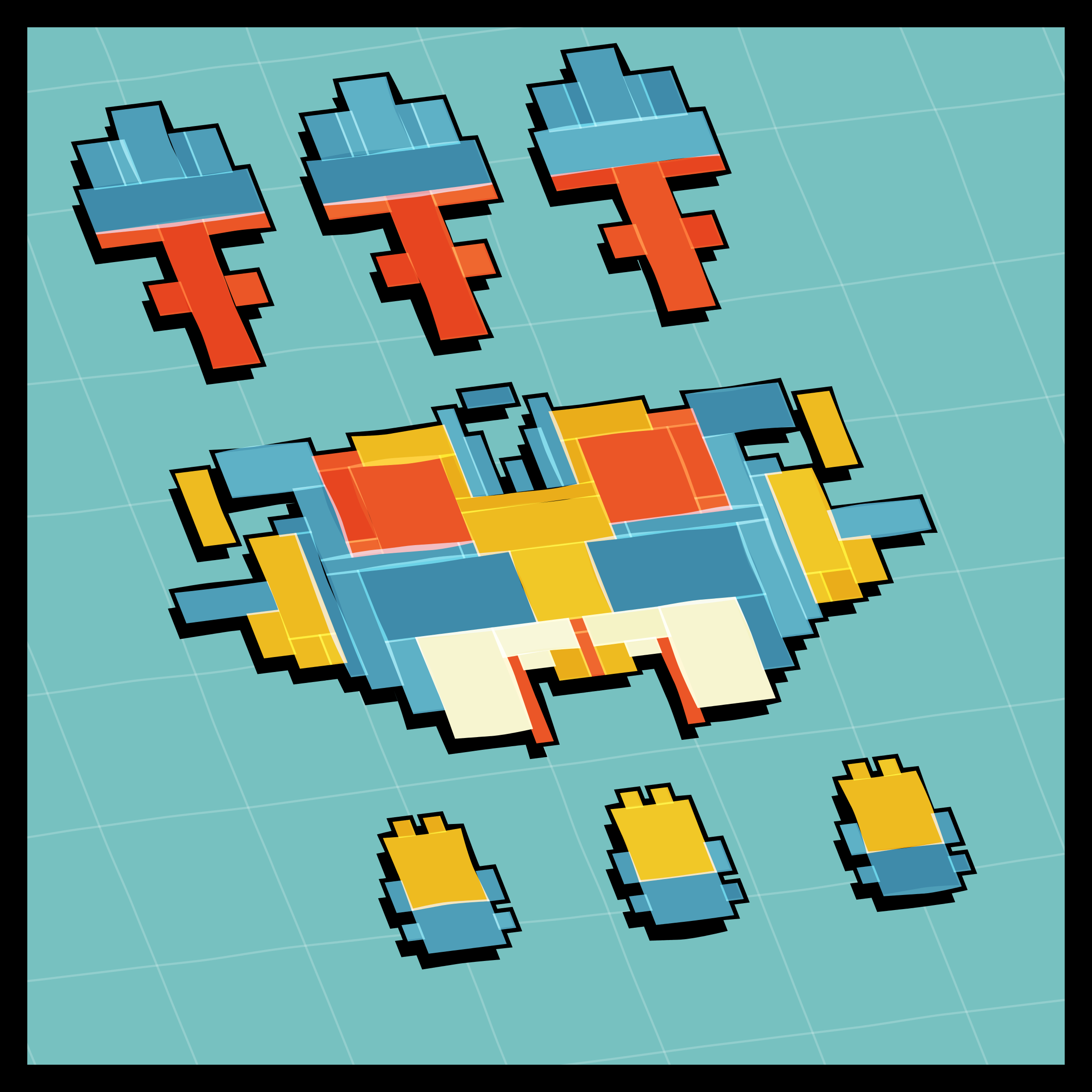 Art Blocks - Art Blocks v2 - Paper Armada #3 - NFT # 37000003