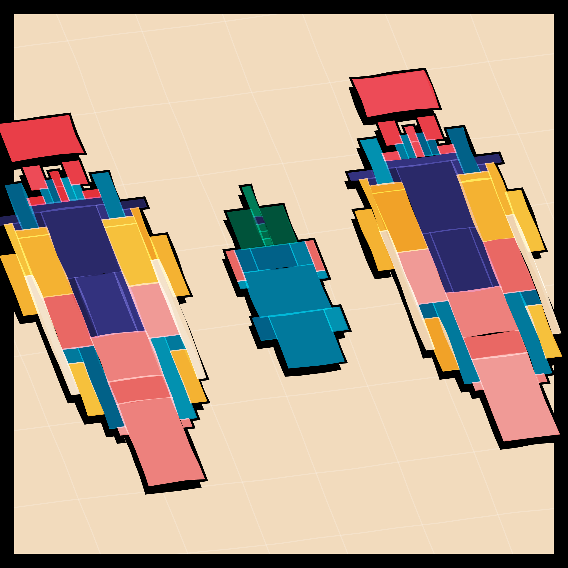 Art Blocks - Art Blocks v2 - Paper Armada #21 - NFT # 37000021