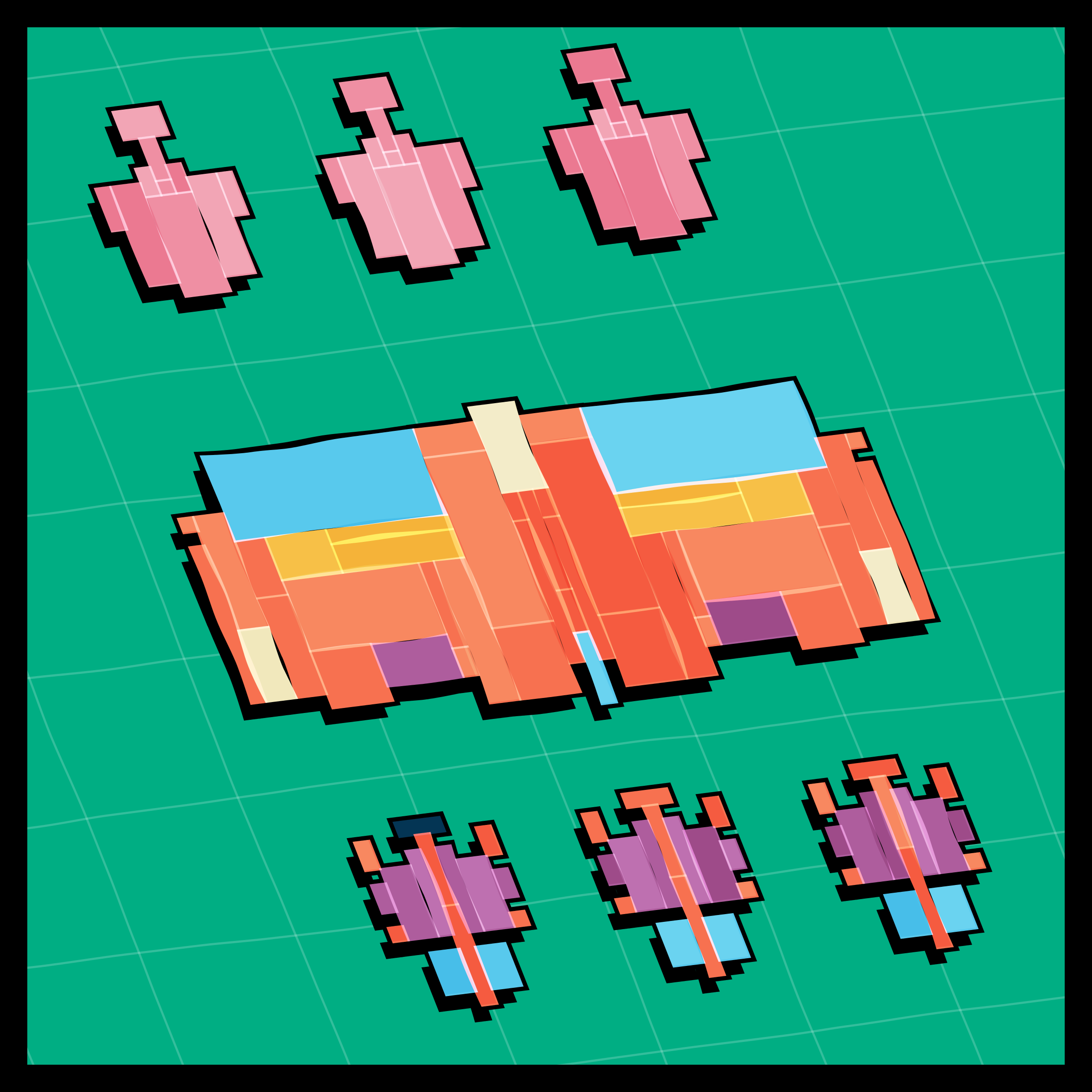 Art Blocks - Art Blocks v2 - Paper Armada #30 - NFT # 37000030