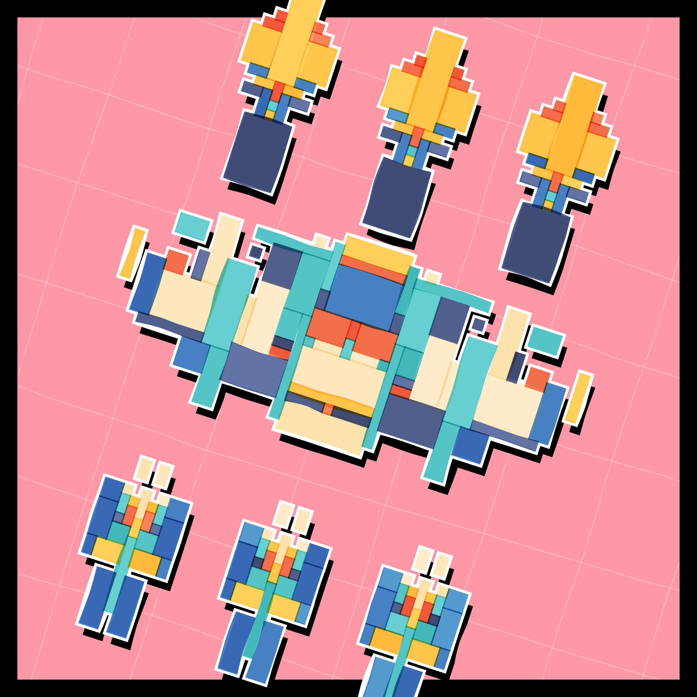 Art Blocks - Art Blocks v2 - Paper Armada #168 - NFT # 37000168