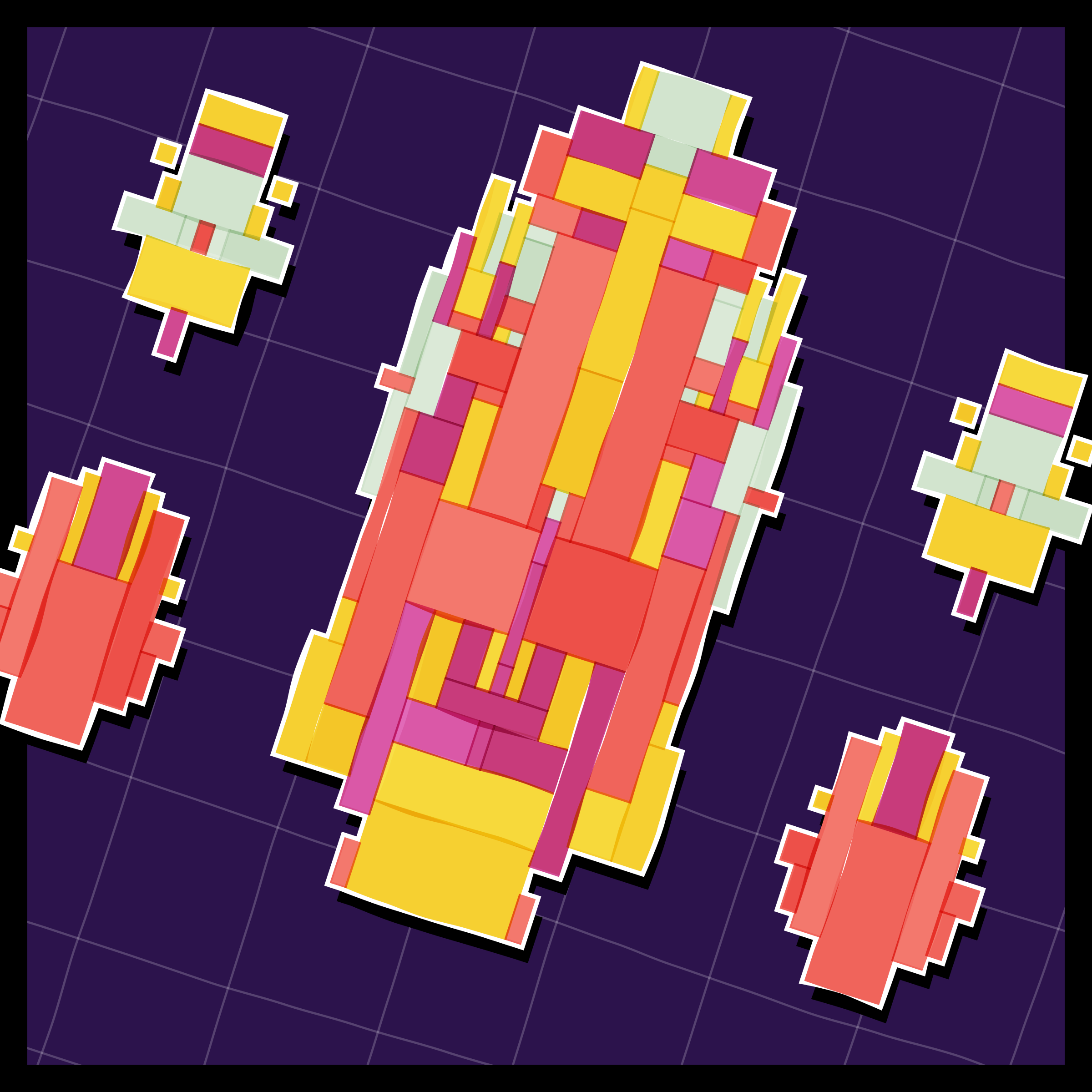 Art Blocks - Art Blocks v2 - Paper Armada #255 - NFT # 37000255