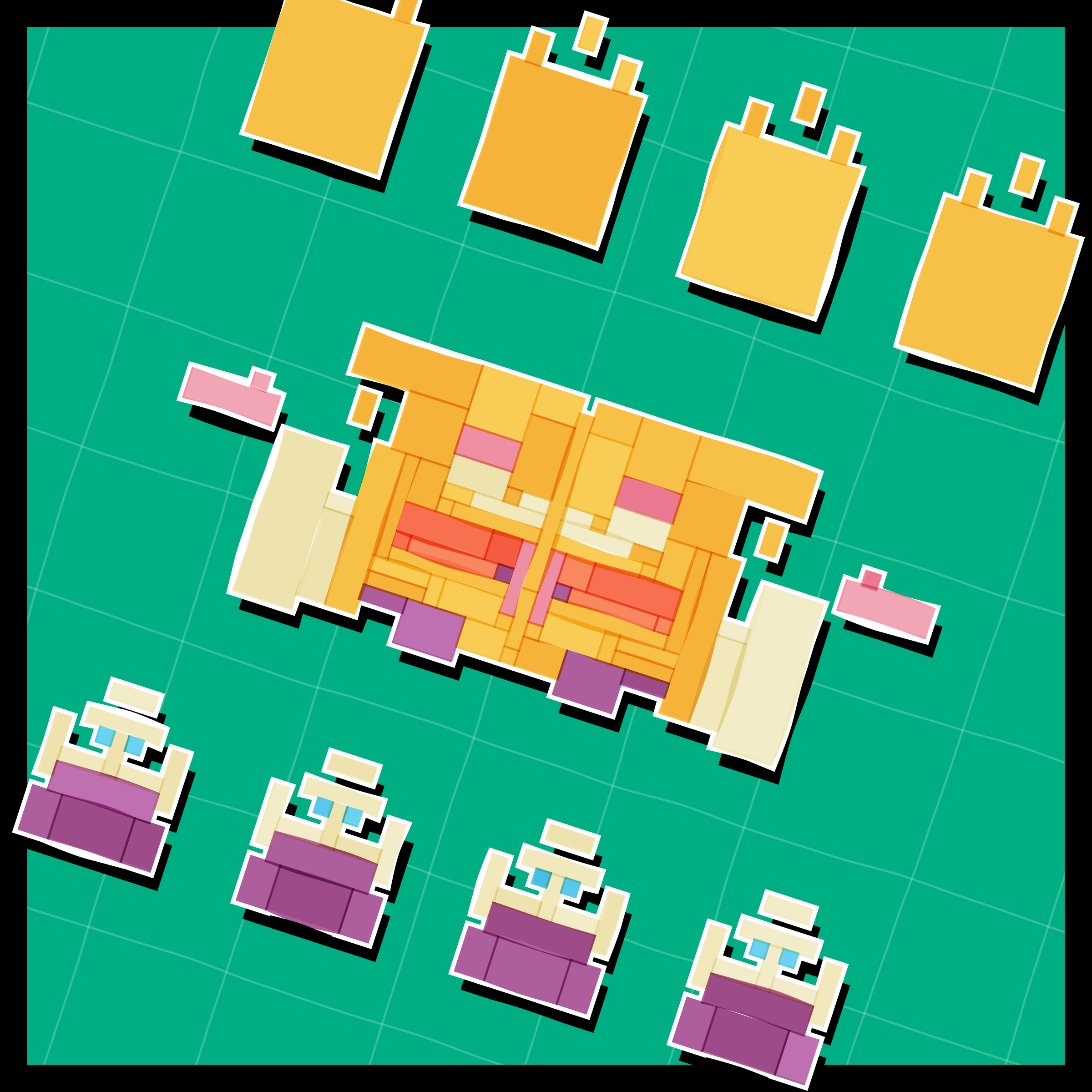 Art Blocks - Art Blocks v2 - Paper Armada #256 - NFT # 37000256