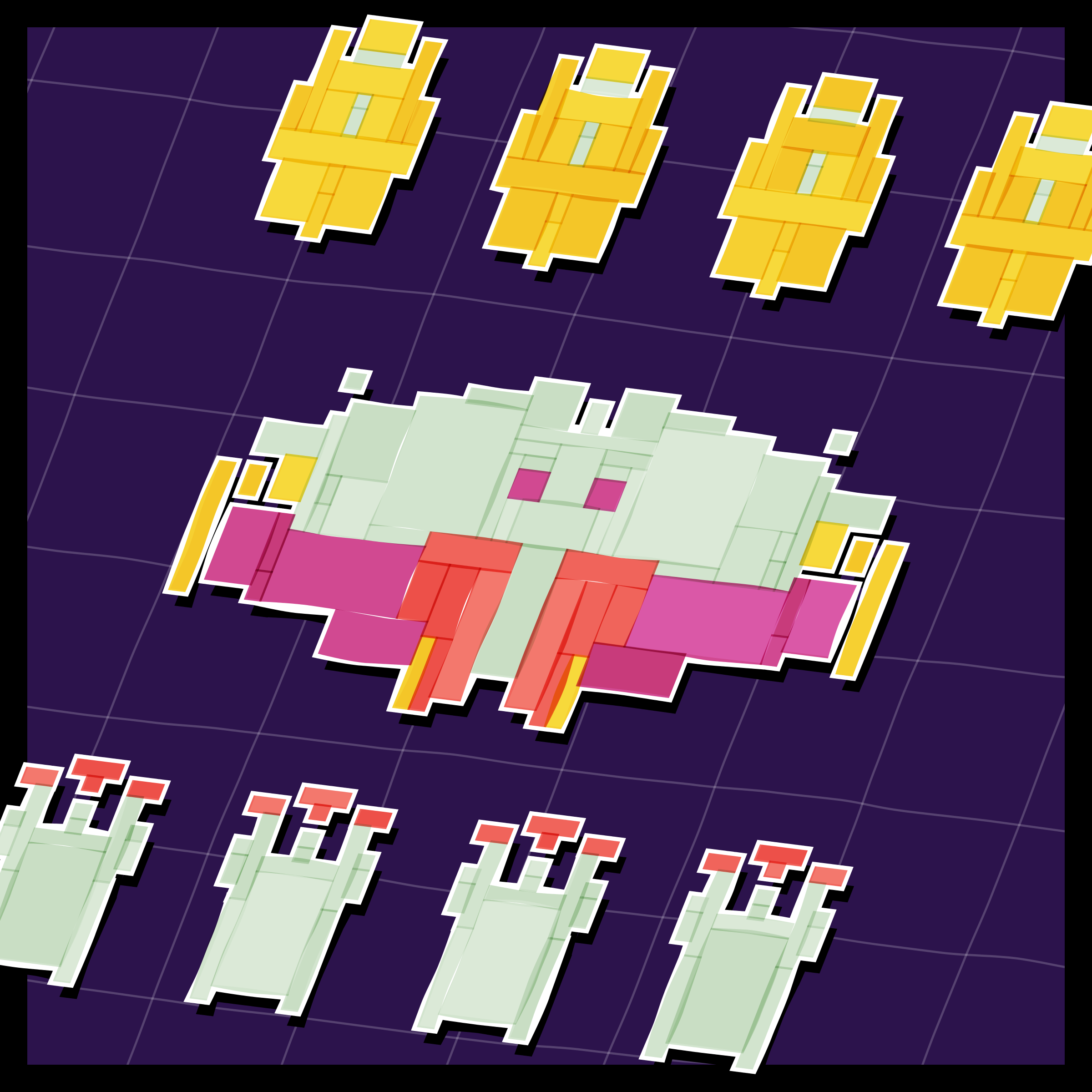 Art Blocks - Art Blocks v2 - Paper Armada #257 - NFT # 37000257