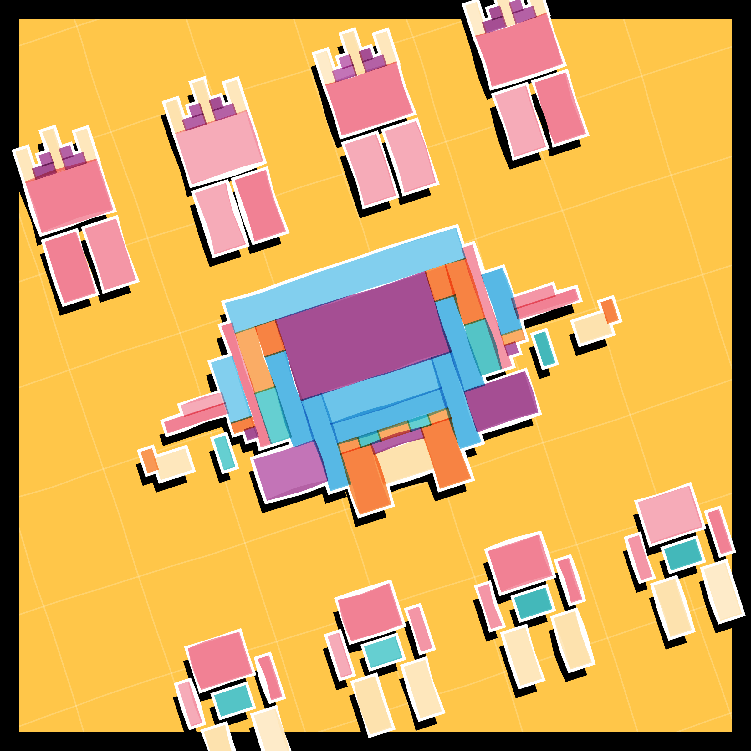 Art Blocks - Art Blocks v2 - Paper Armada #285 - NFT # 37000285