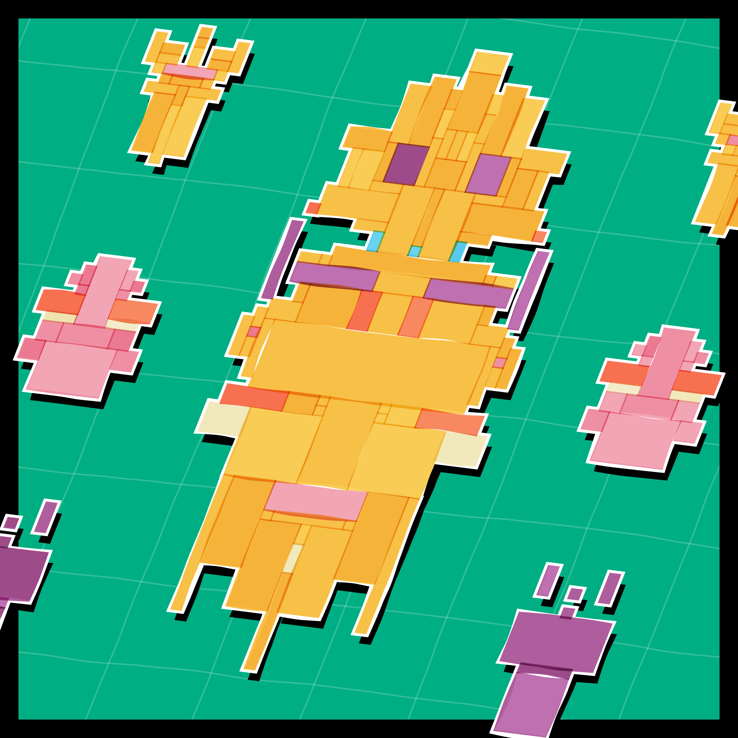 Art Blocks - Art Blocks v2 - Paper Armada #318 - NFT # 37000318