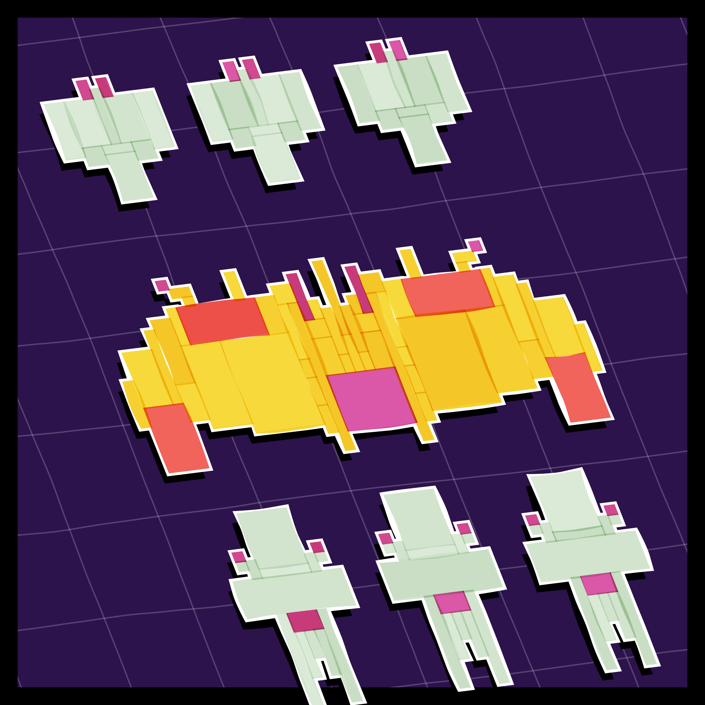 Art Blocks - Art Blocks v2 - Paper Armada #339 - NFT # 37000339