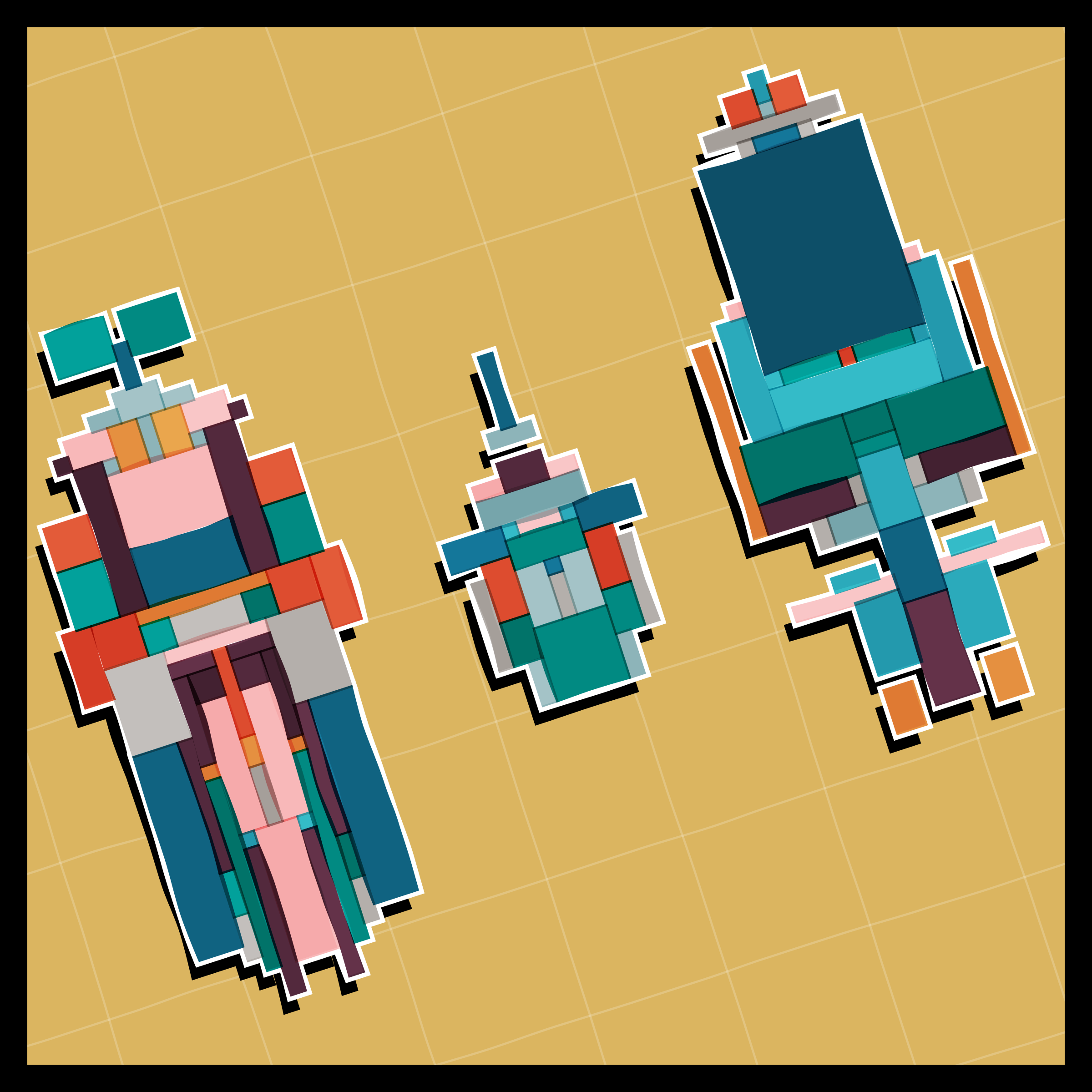 Art Blocks - Art Blocks v2 - Paper Armada #343 - NFT # 37000343