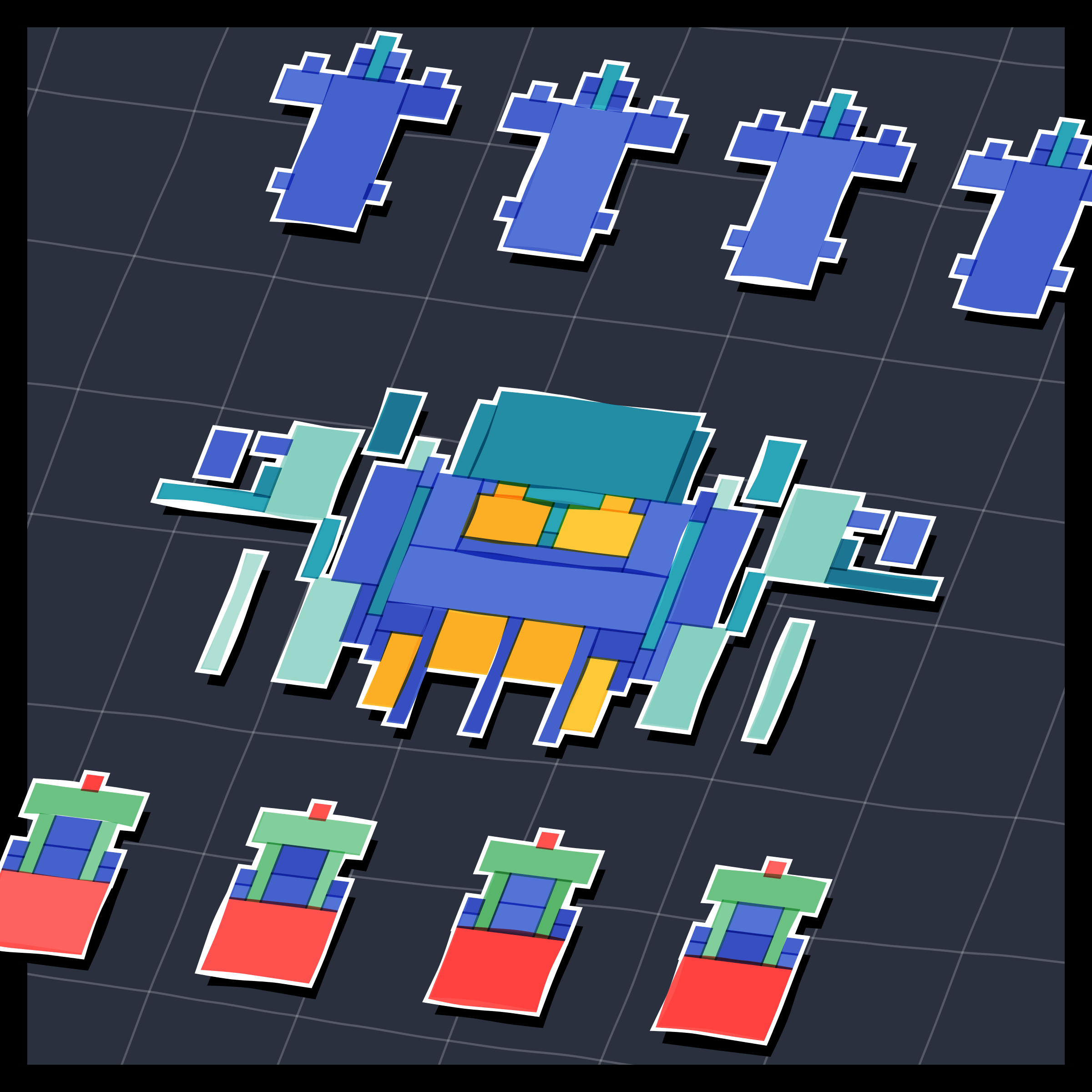 Art Blocks - Art Blocks v2 - Paper Armada #344 - NFT # 37000344