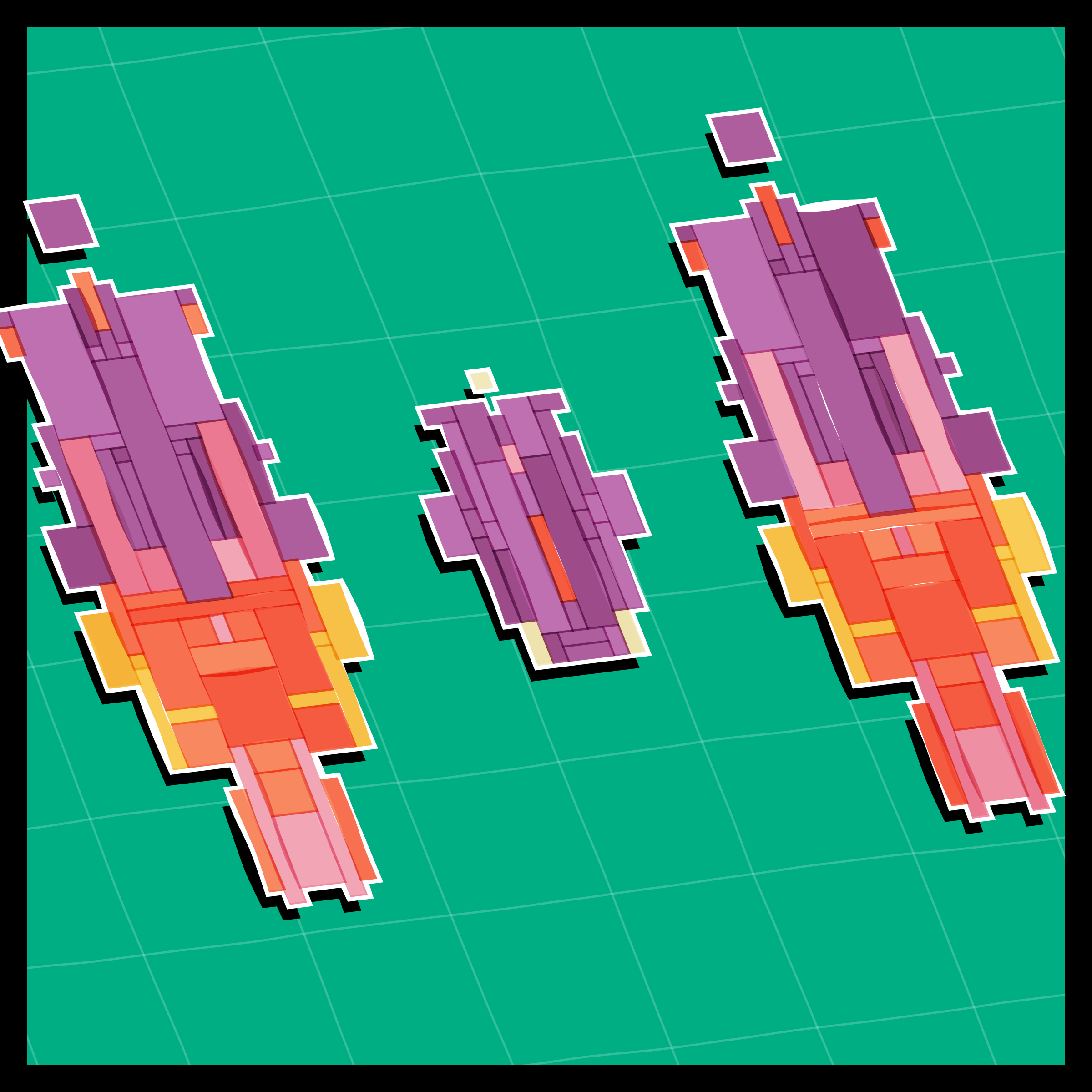 Art Blocks - Art Blocks v2 - Paper Armada #369 - NFT # 37000369